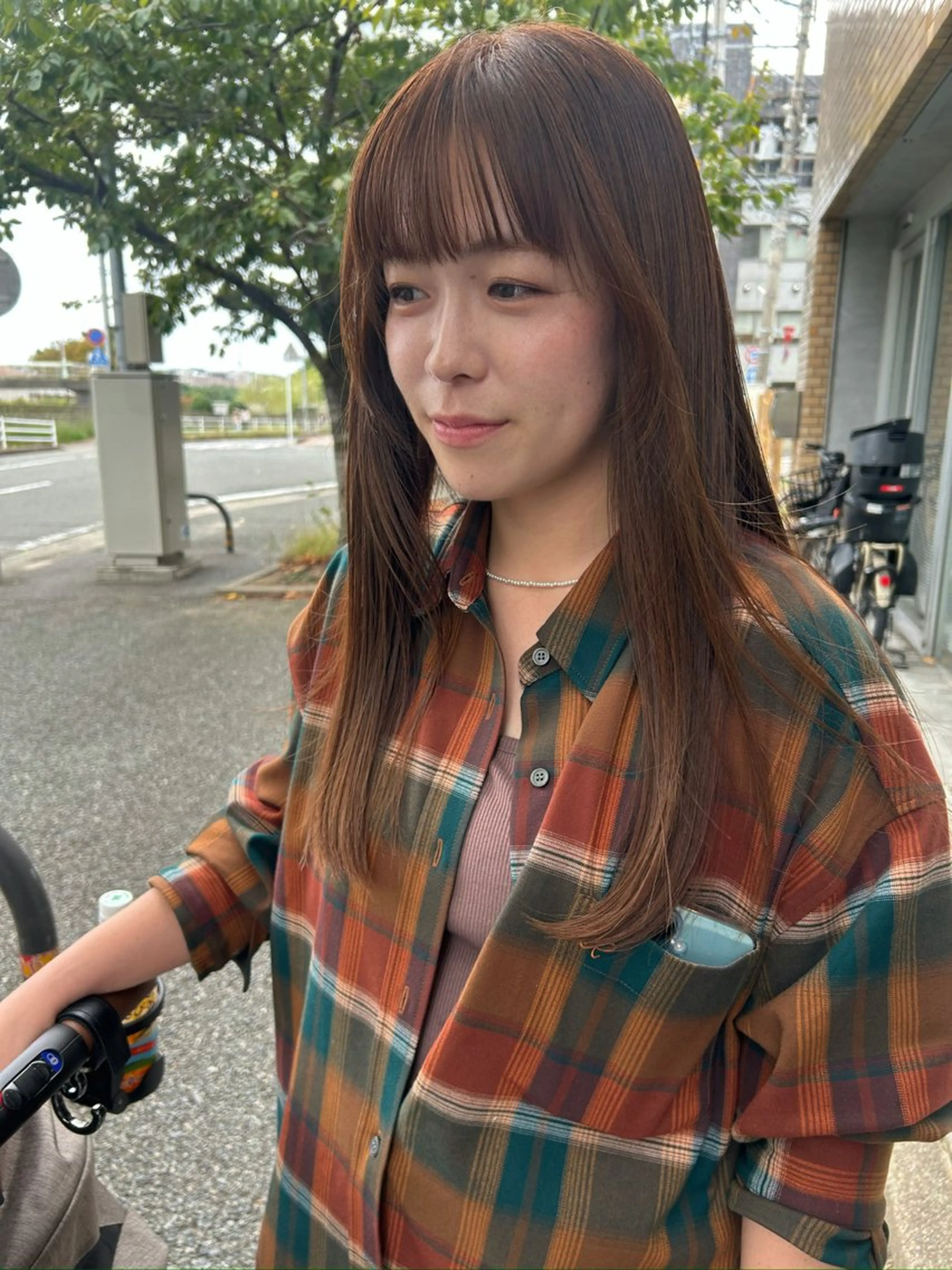 ロング カラー 井手 素子のヘアスタイル