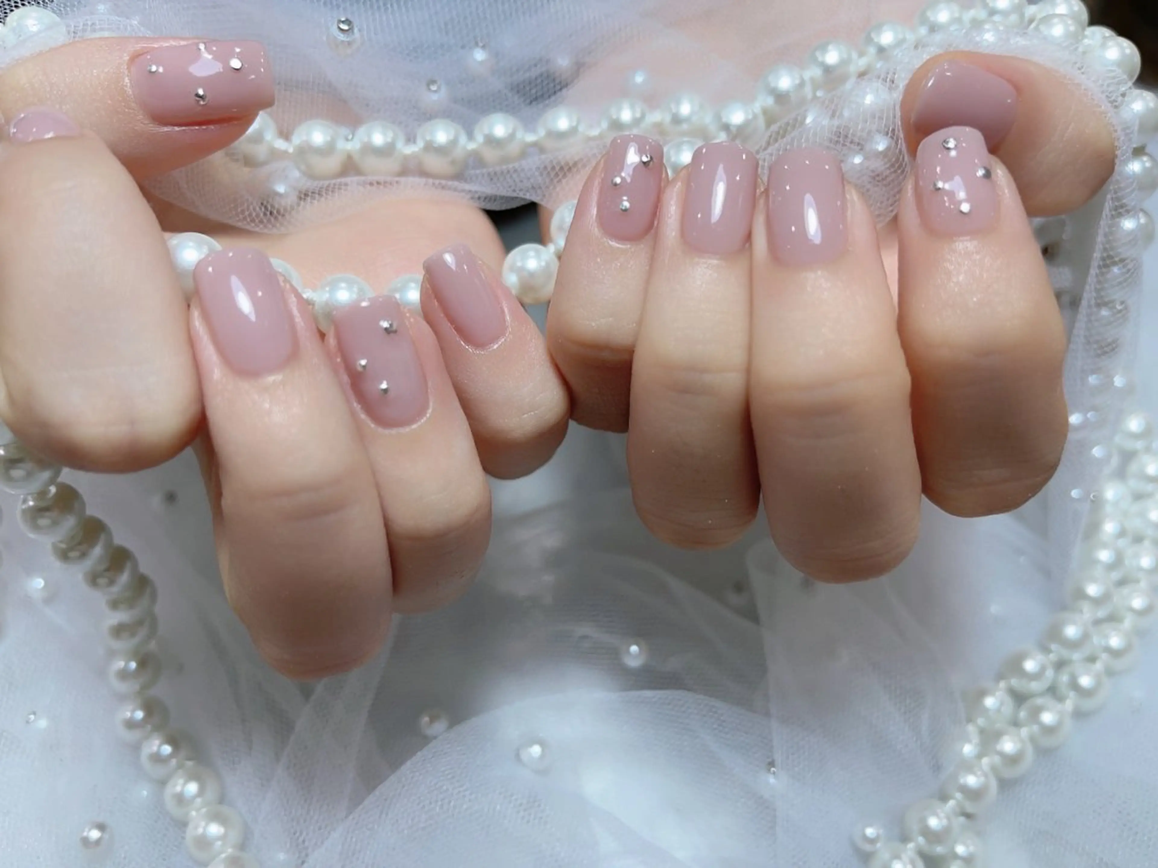 ネイル アートネイル フラッシュネイル フレンチネイル ガラスフレンチ グラデーション M2beauty Renaのネイルデザイン