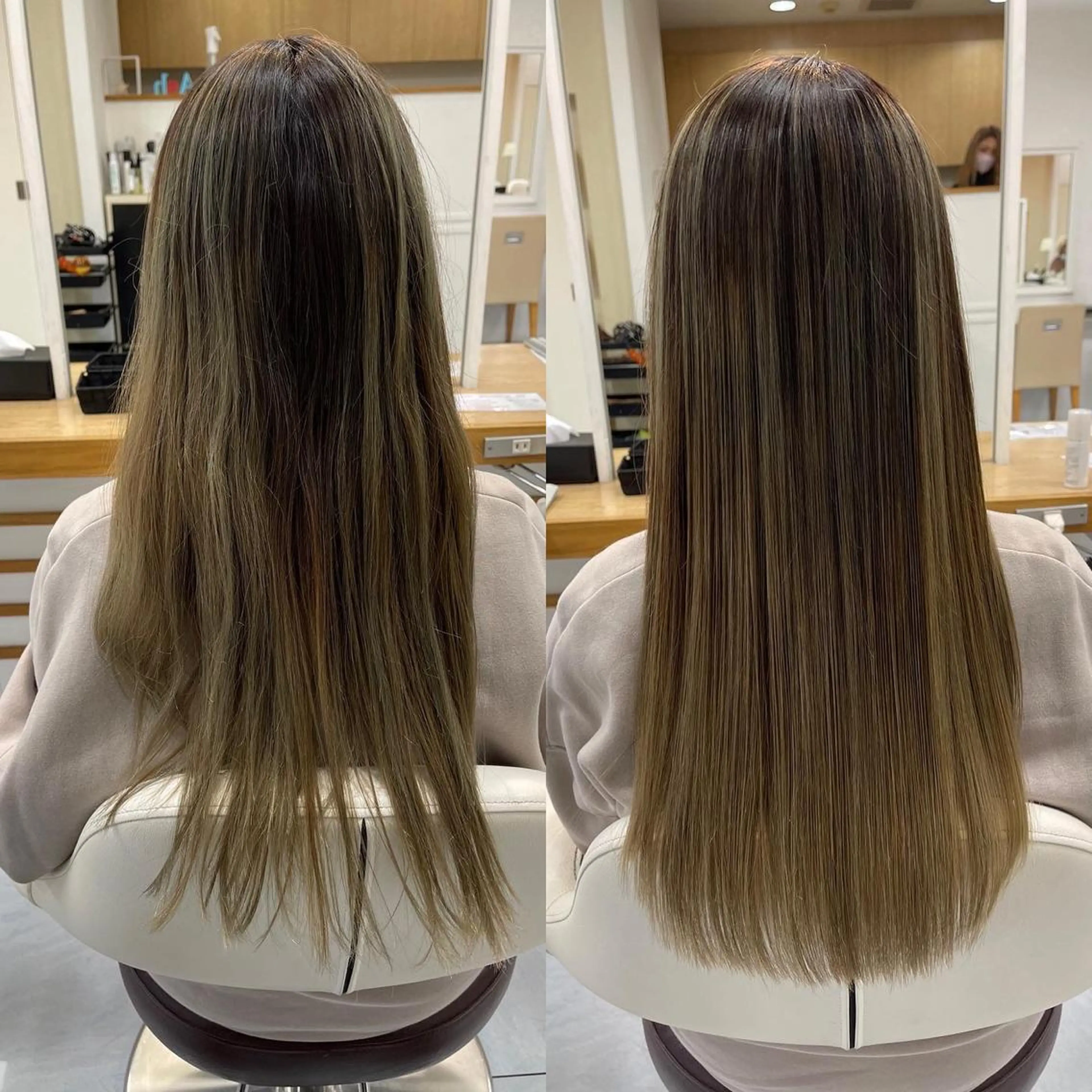 ロング パーマ ストレートパーマ 縮毛矯正 髪質改善/縮毛矯正 /ブリーチ矯正/岡部のヘアスタイル