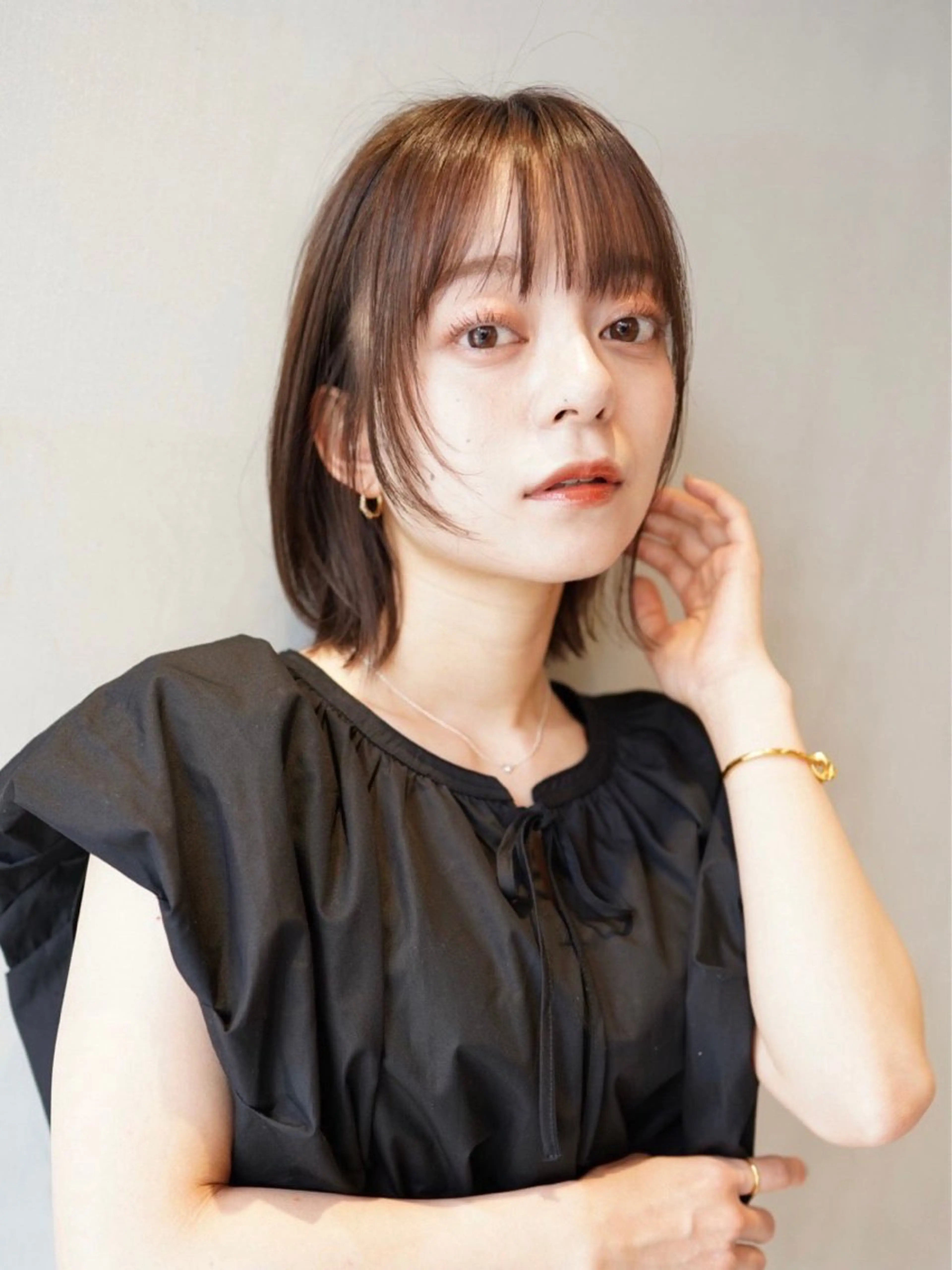 カラー ブリーチ ハイライトカラー 縮毛矯正 横浜/ショート/ レイヤーカットのヘアスタイル