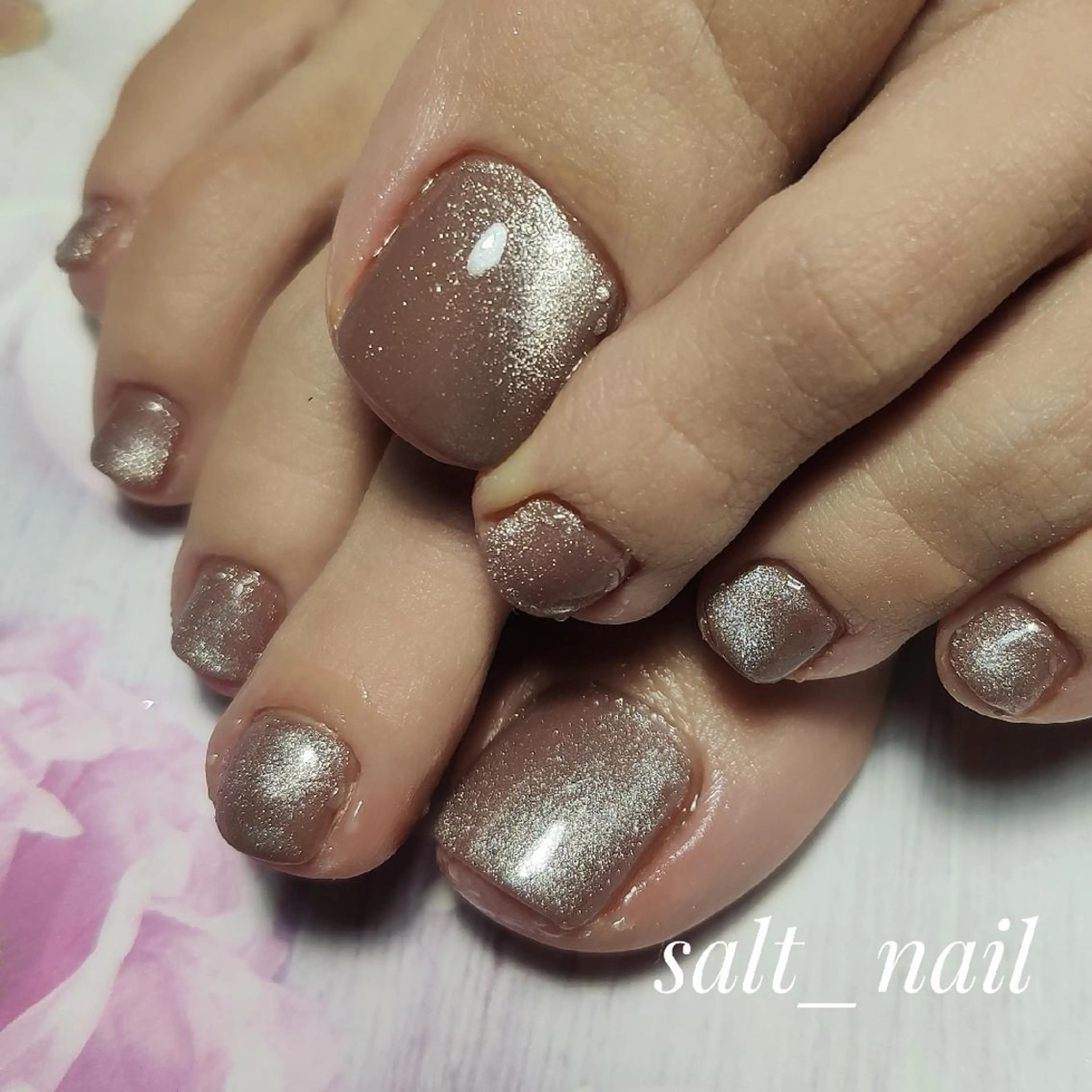 ネイル マグネットネイル フットネイル 個人サロン saltnailのネイルデザイン