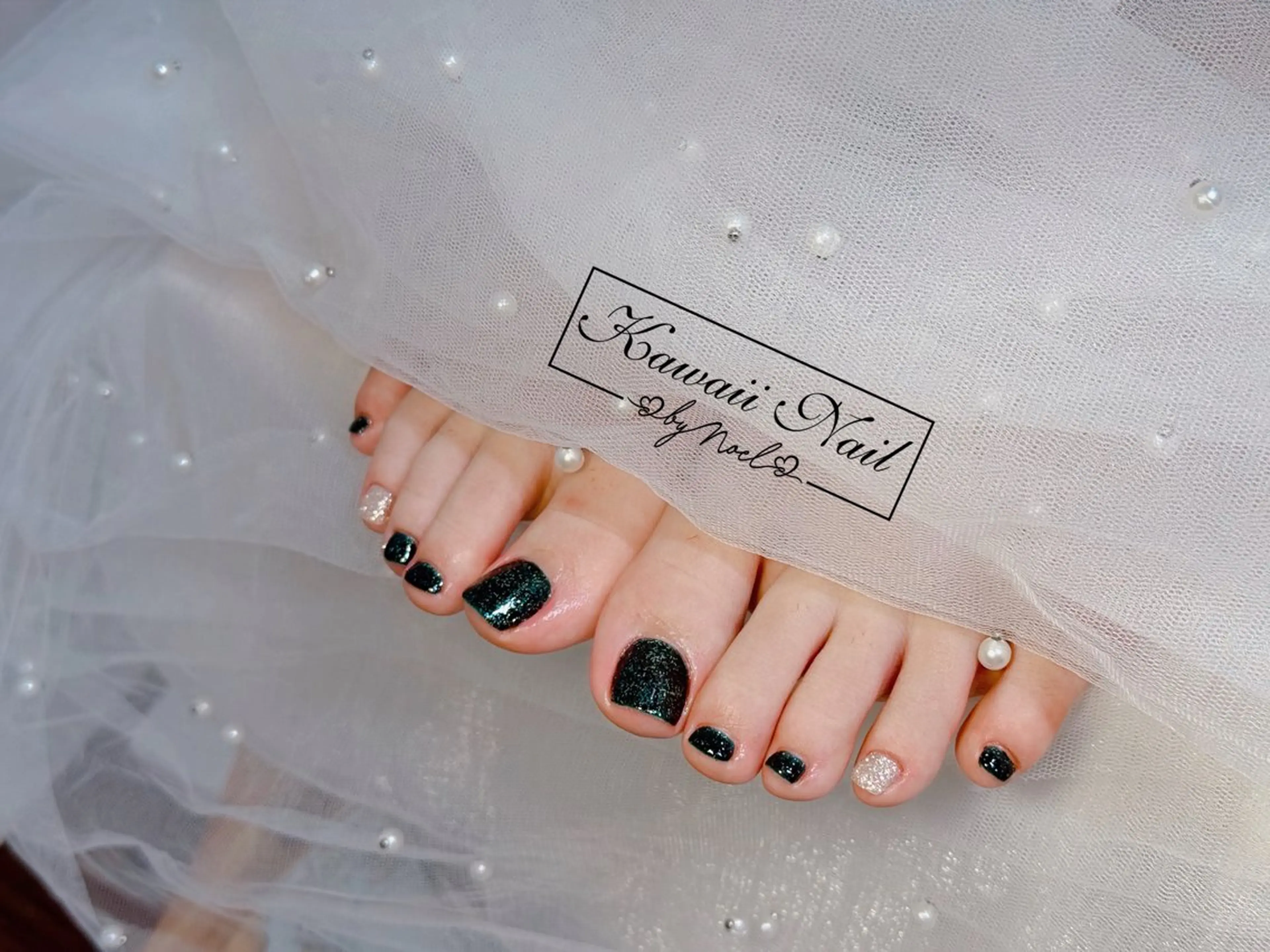 ネイル アートネイル フットネイル フレンチネイル ジェルネイル 韓国ネイル Kawaii Nail Salon所属・YURI NAIL NARITAのネイルデザイン