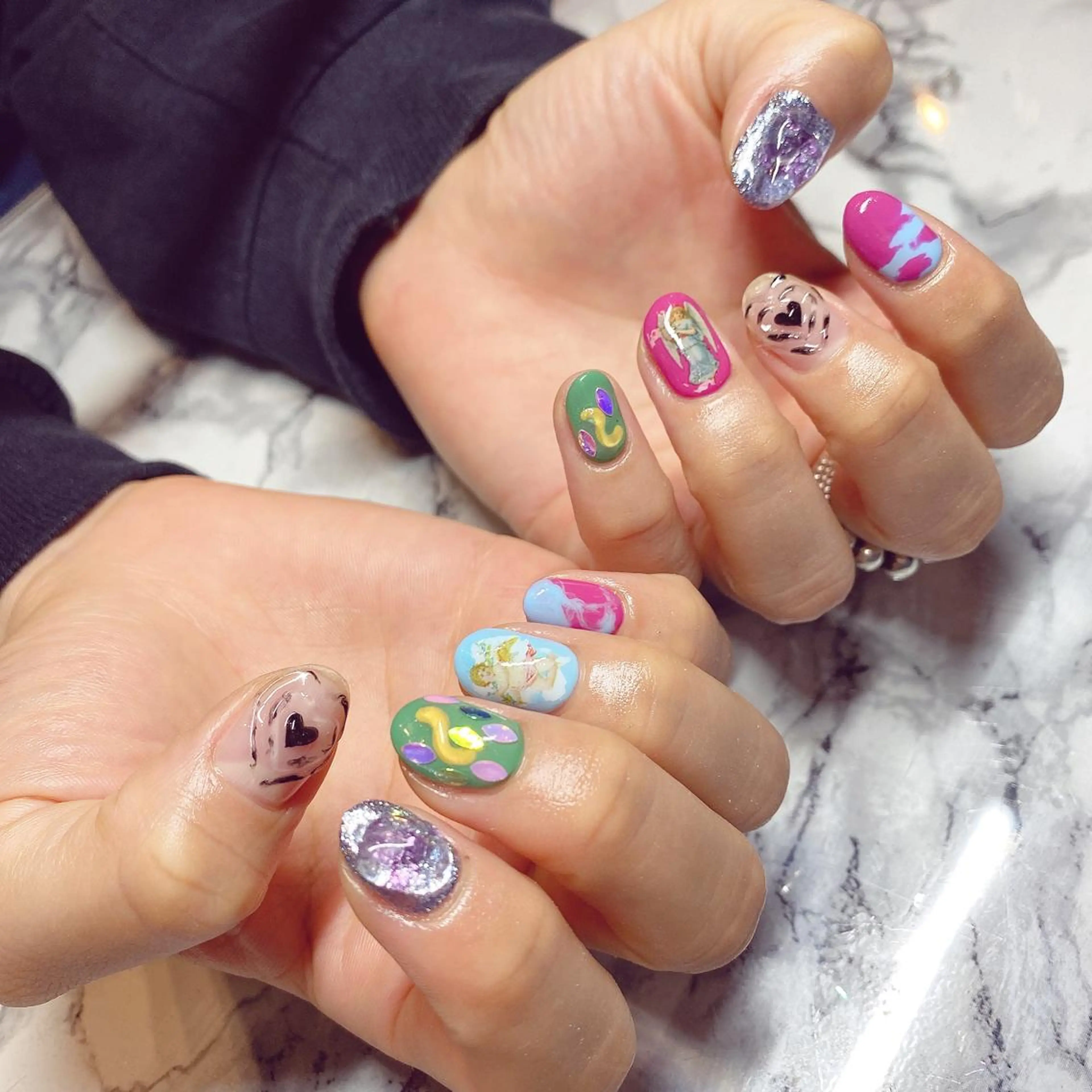 ネイル アートネイル オーロラネイル ジェルネイル 韓国ネイル ニュアンスネイル To Me Nail所属・🩵 mei🩵のネイルデザイン