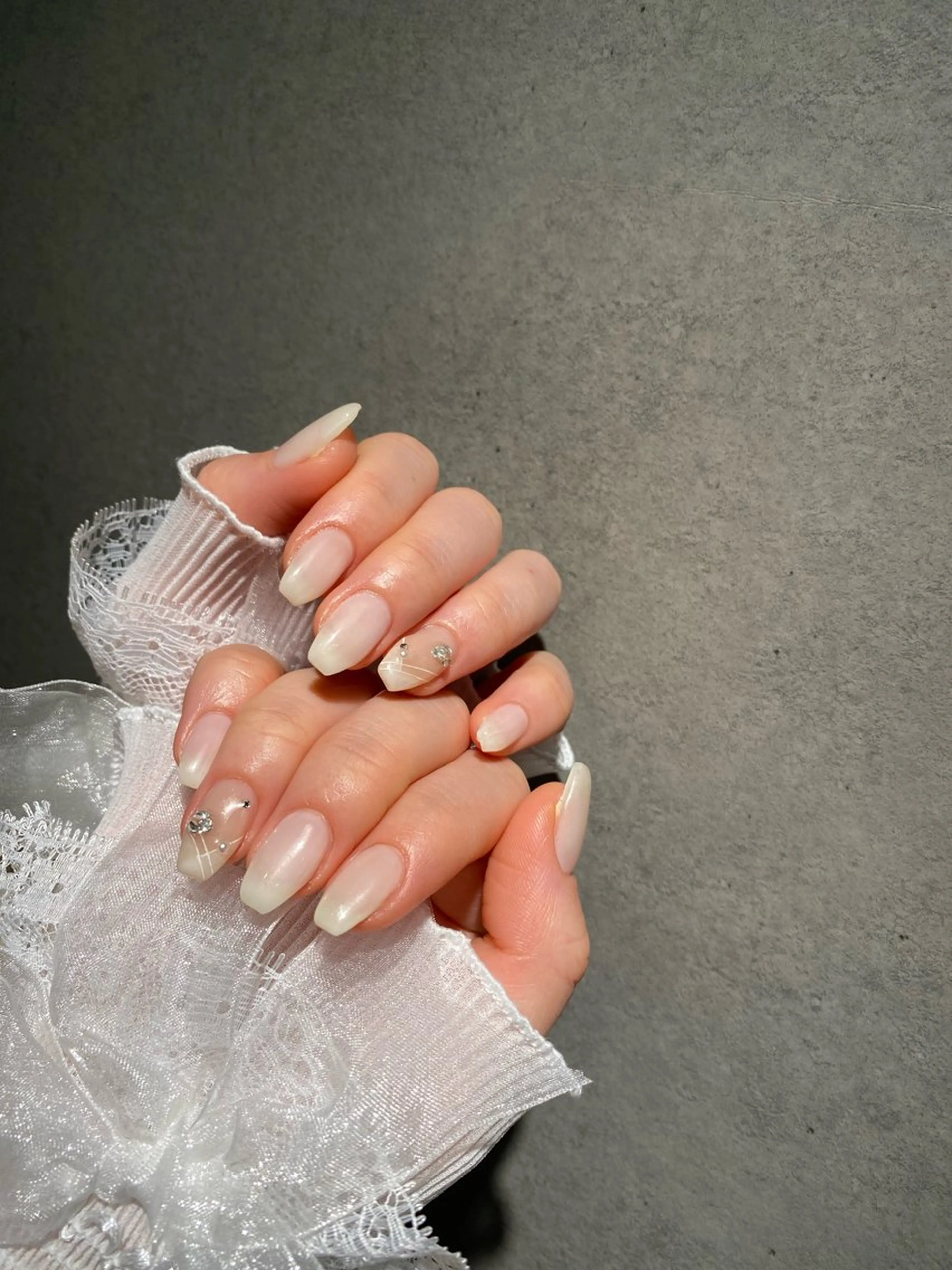 ネイル I-nailロング /ワンホン/キラキラのネイルデザイン