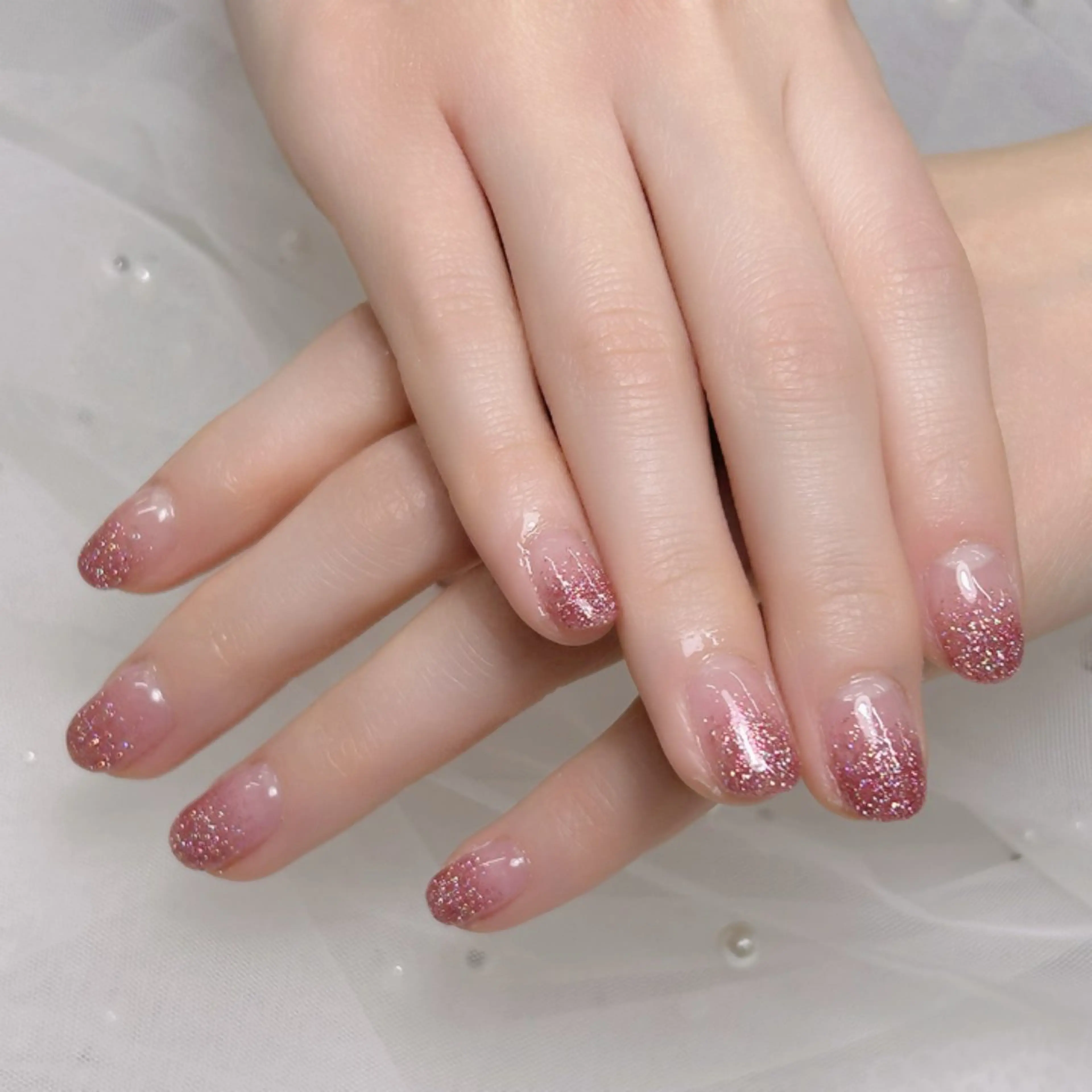 ネイル グラデーション ラメ(グリッター) ラメグラデーション ハンドネイル ANNE綾瀬店 eriのネイルデザイン