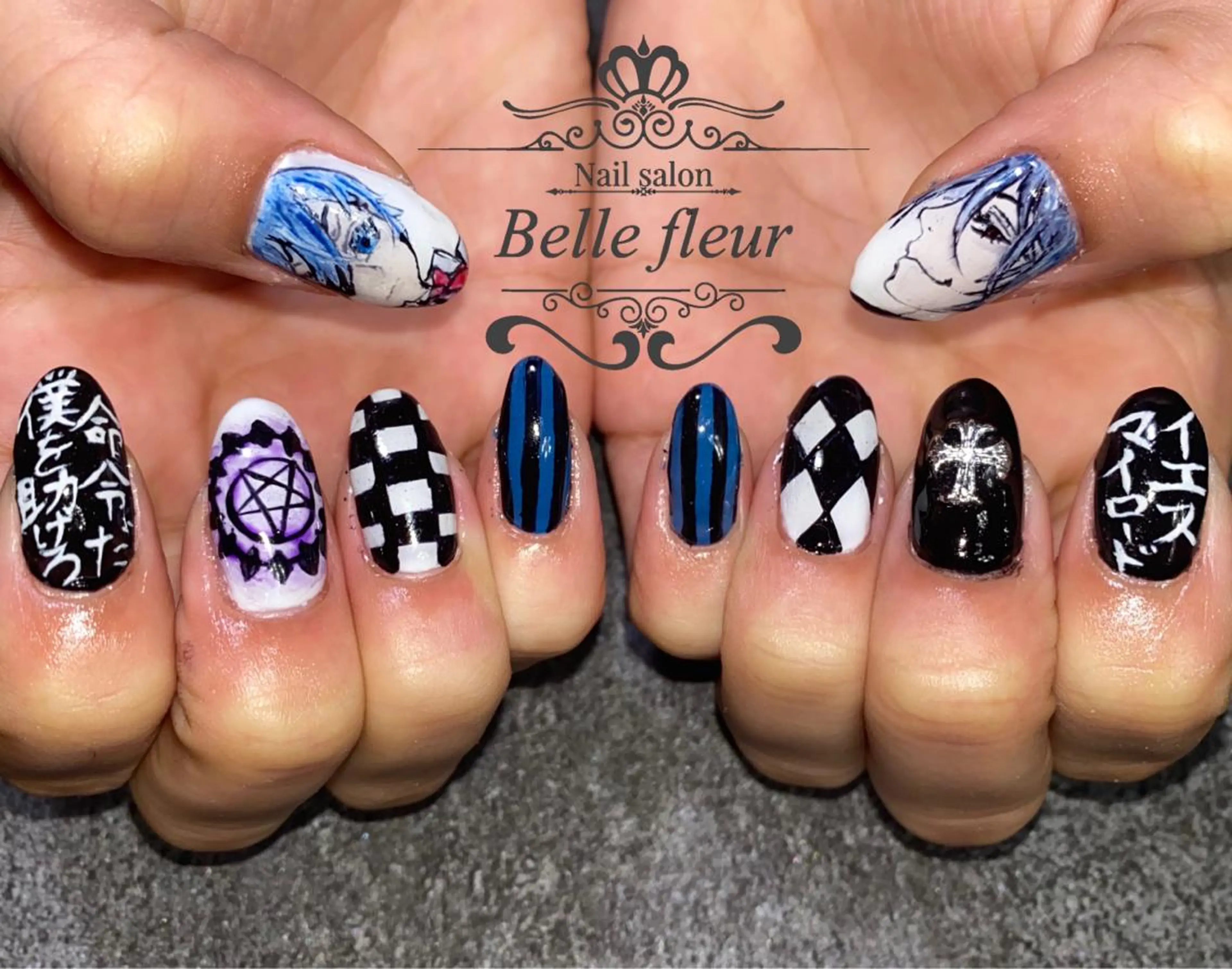 ミディアム ネイル Belle fleurのネイルデザイン