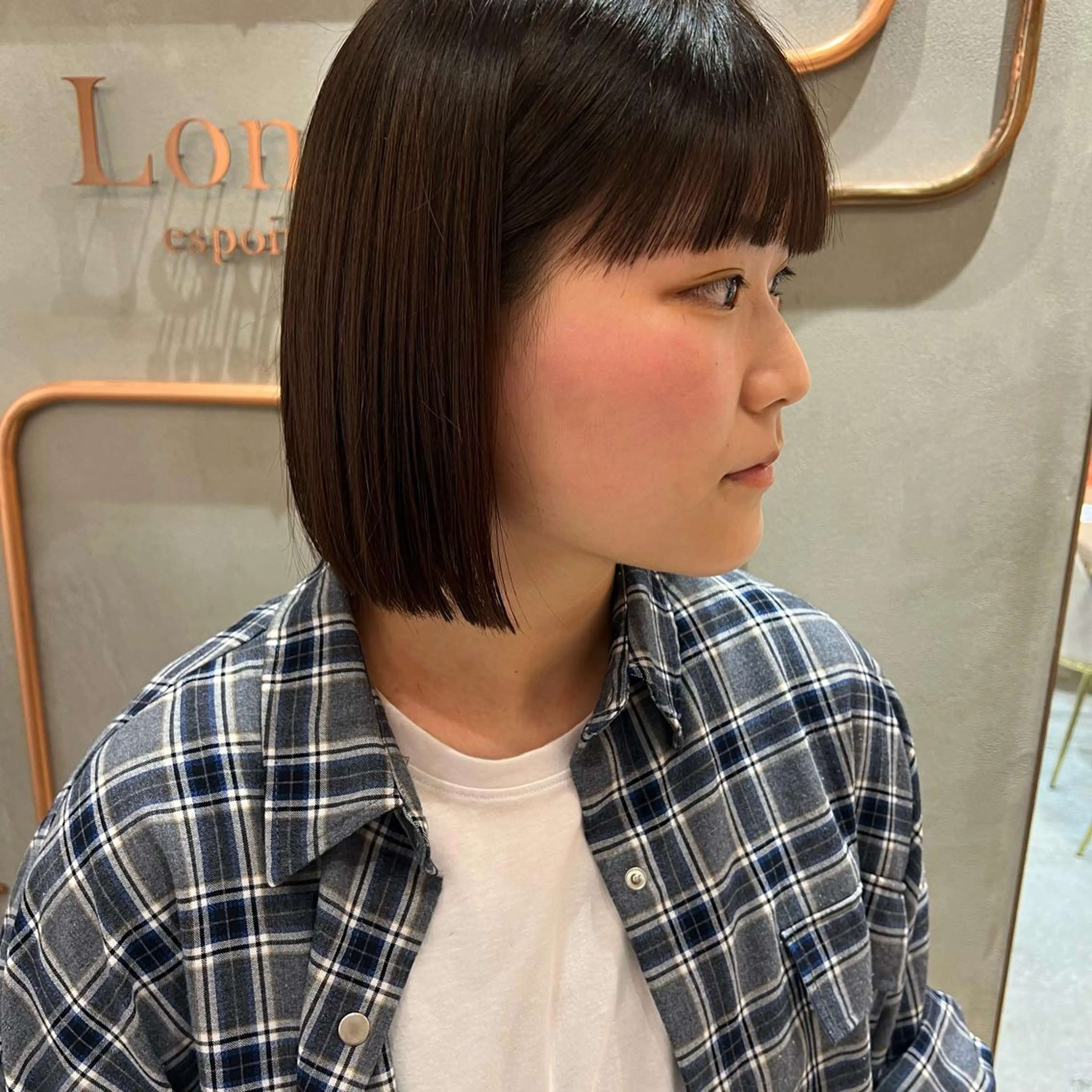 ショート カラー ボブ/巻ける縮毛矯正 /韓国レイヤーはなのヘアスタイル