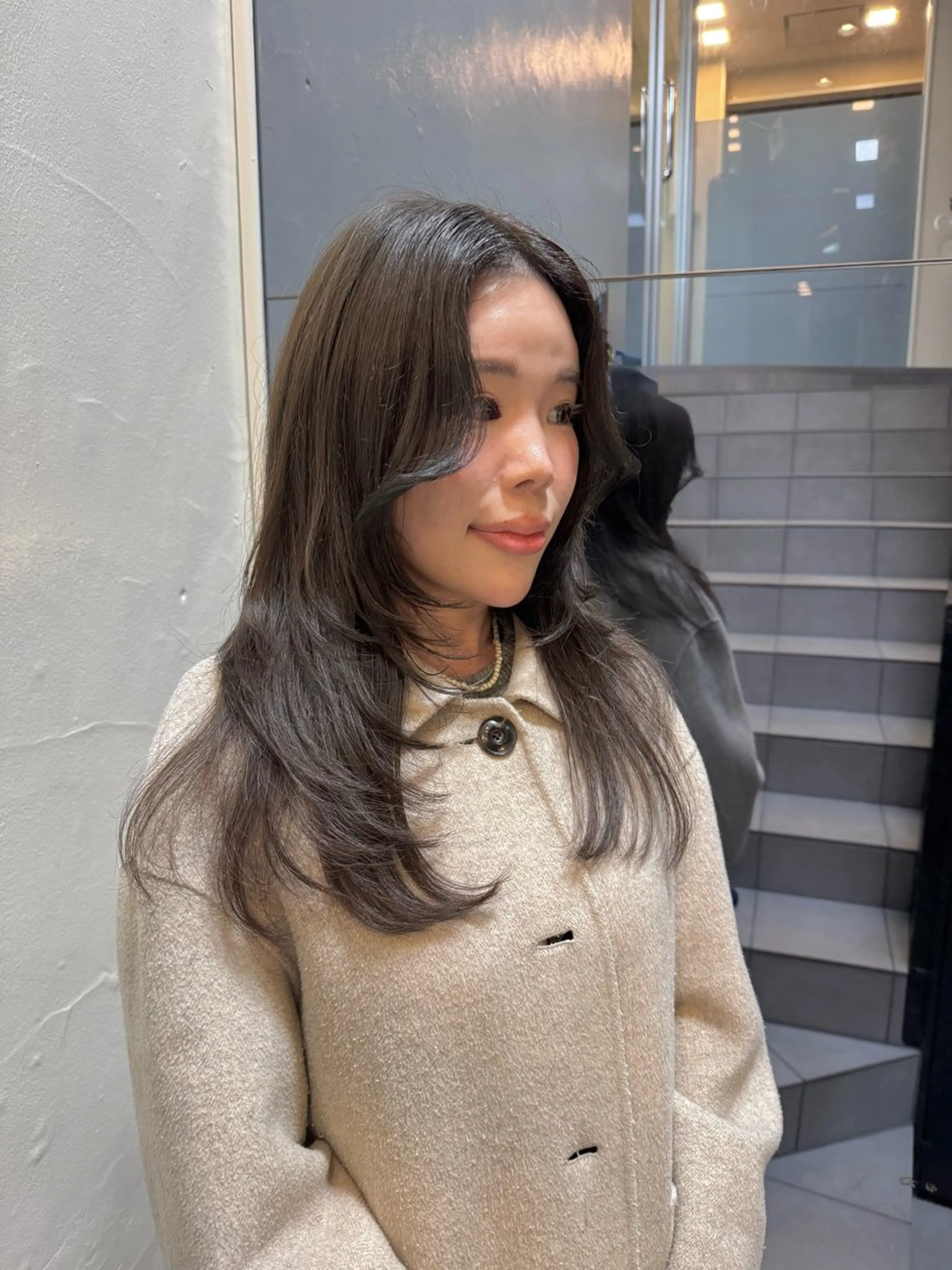 セミロング カラー カット ヘアカラー ブリーチなしWカラー レイヤー/KOHNOのヘアスタイル