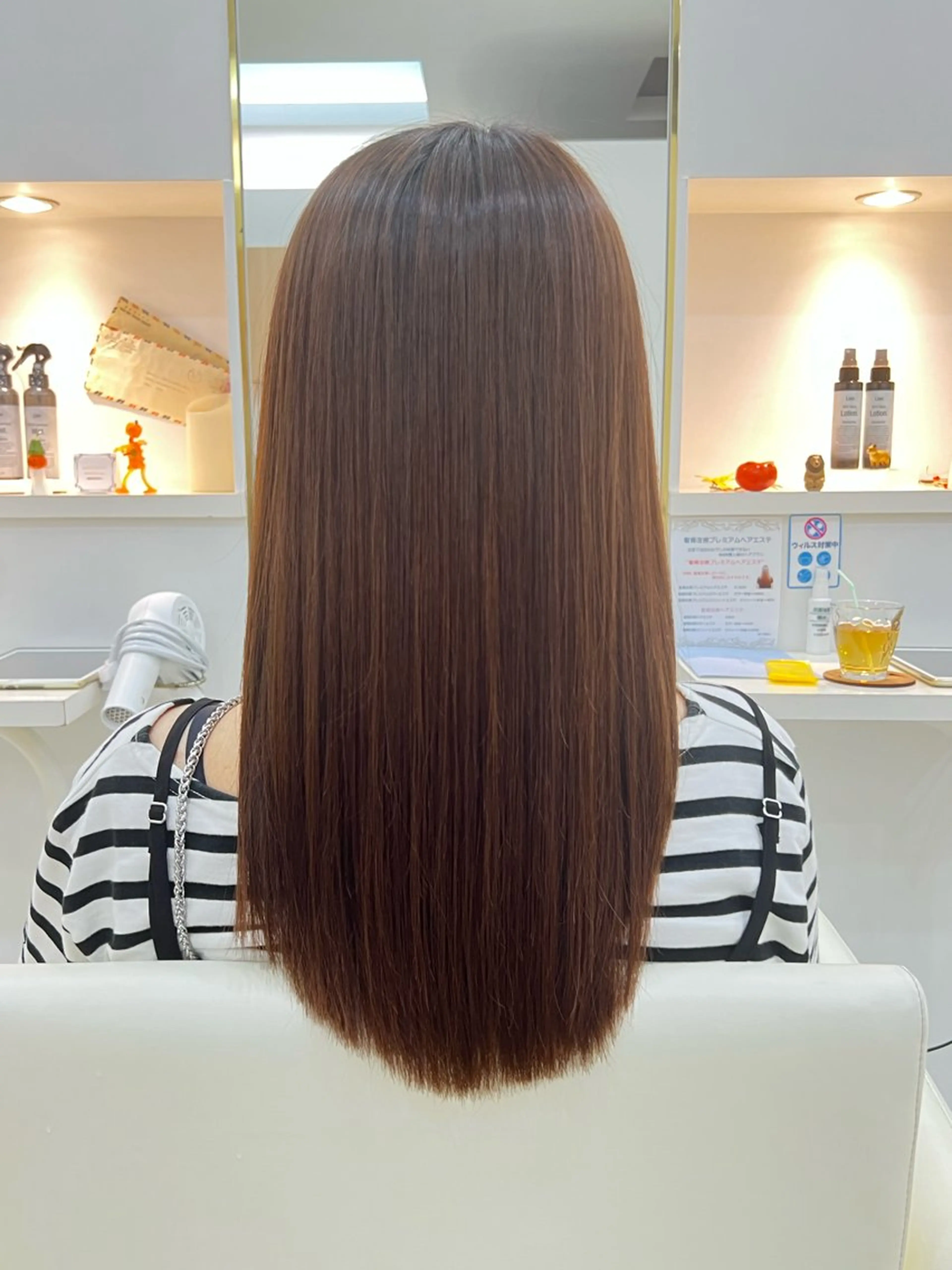 セミロング 縮毛矯正 alux所属・佐藤 弘典のヘアスタイル