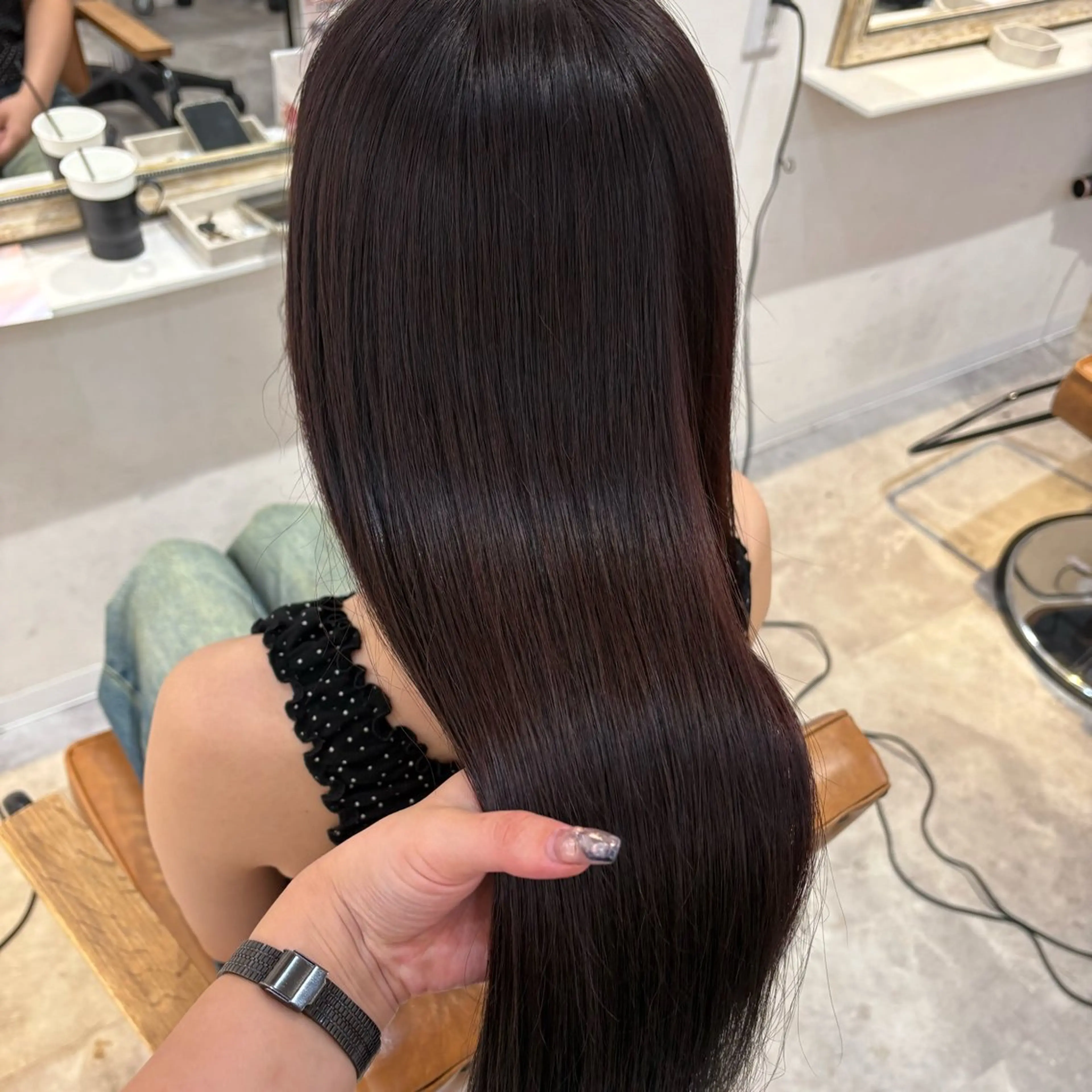 ロング カラー カット ヘアカラー トリートメント 梅田/髪質改善カラー ❄︎ mikiのヘアスタイル