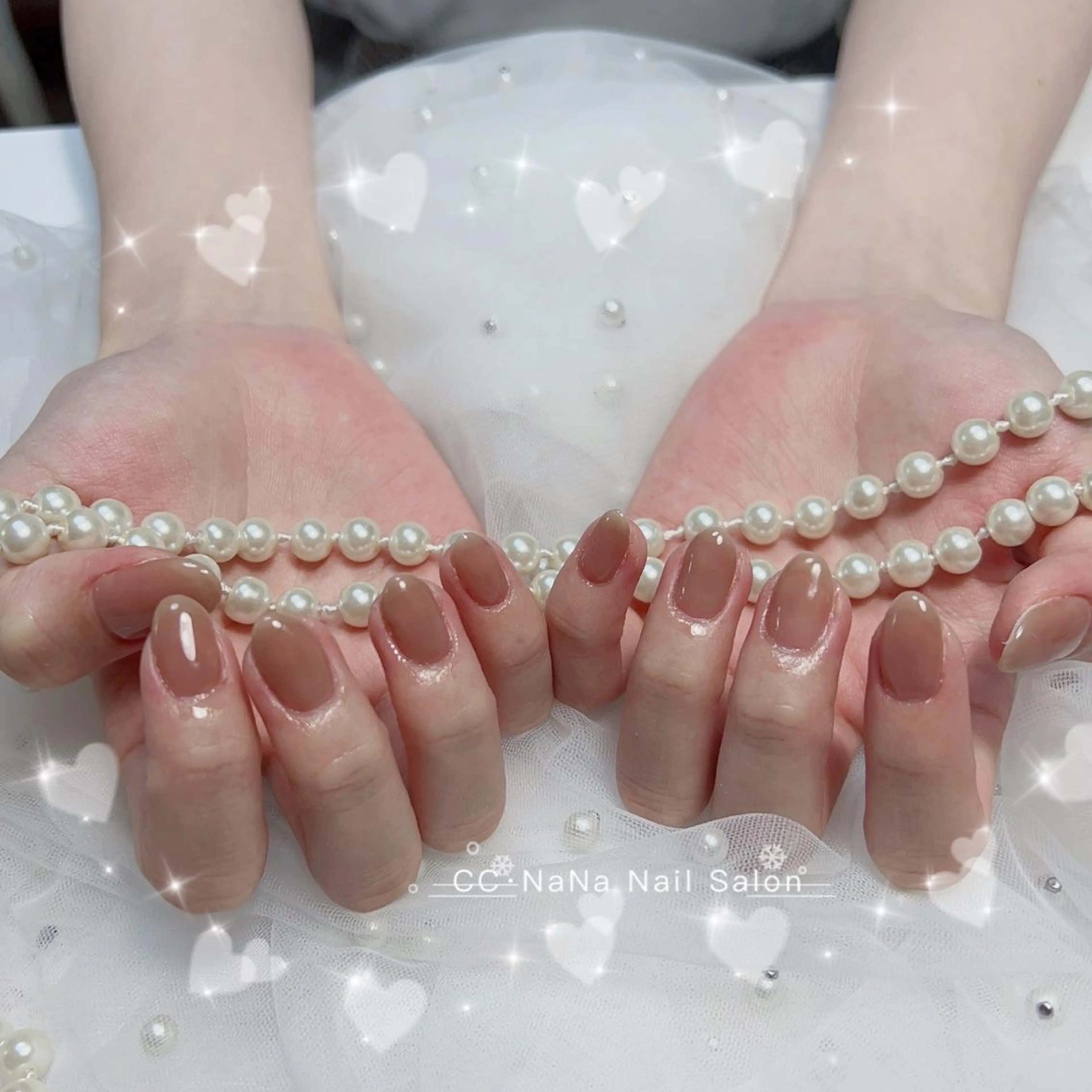 ネイル チークネイル フラッシュネイル ハート キラキラネイル 韓国ネイル 💎CC・NaNa 韓国風ネイル🌙Cのネイルデザイン