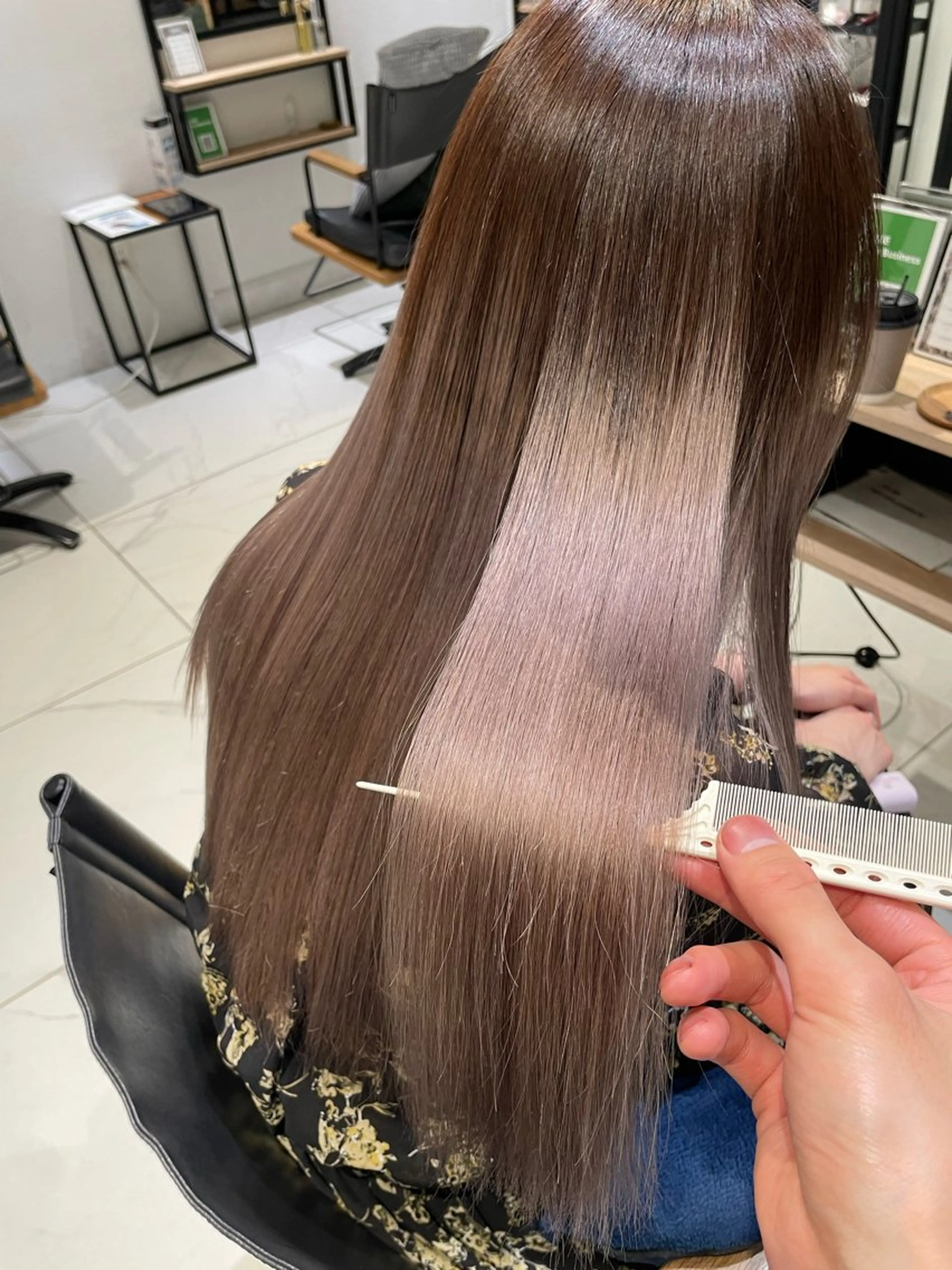 ロング カラー カット ヘアカラー トリートメント 弱酸性ストレート 髪質改善/小野寺のヘアスタイル