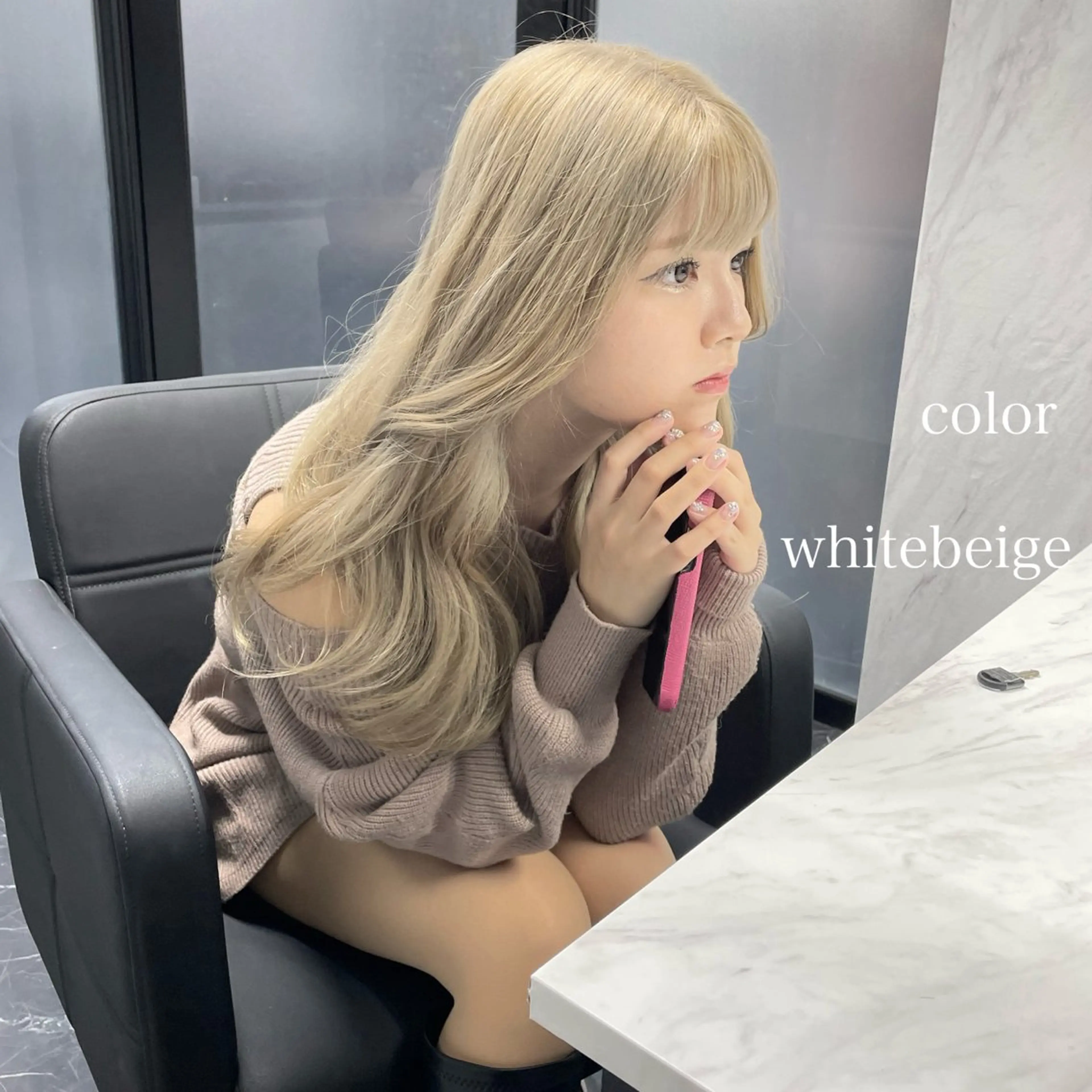 ロング カラー カット ヘアカラー トリートメント エクステ🩵ブリーチ 韓国ヘア🩵KAEのヘアスタイル