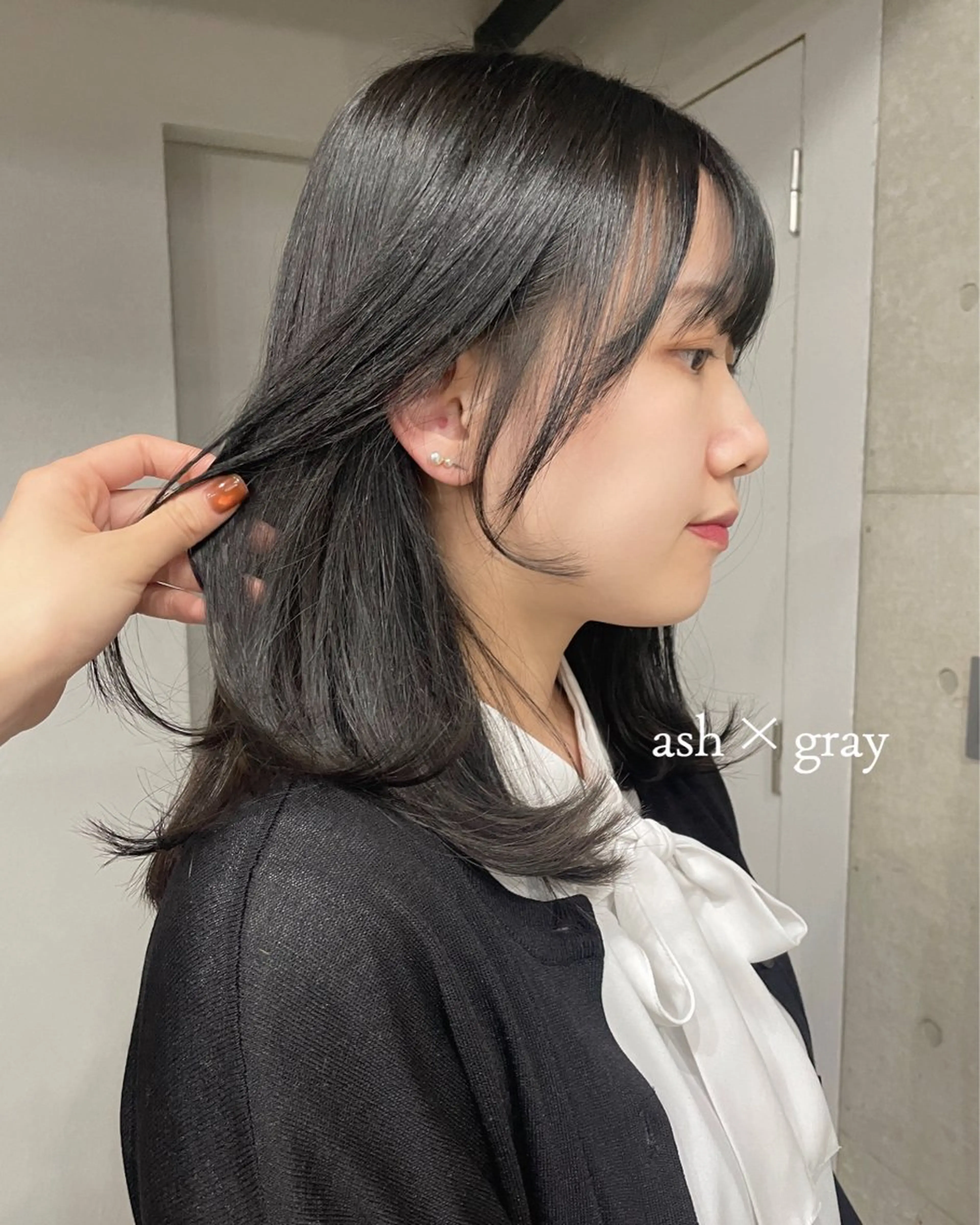 セミロング カラー カット ヘアカラー 表参道/髪質改善・ 透明感 colorのヘアスタイル