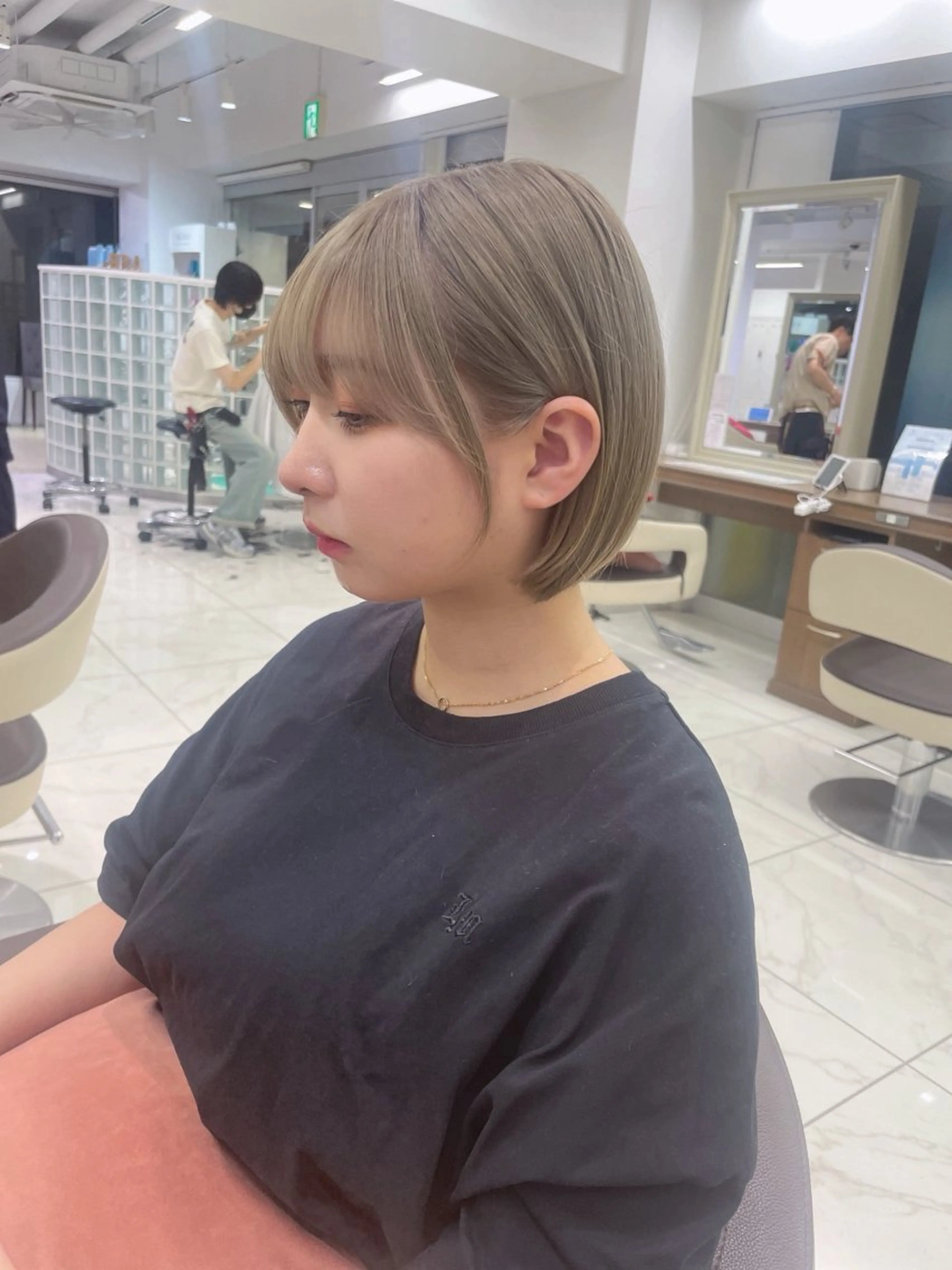 ショート カラー ボブ ショートヘア 福島成美/髪質改善 縮毛矯正/カラーのヘアスタイル