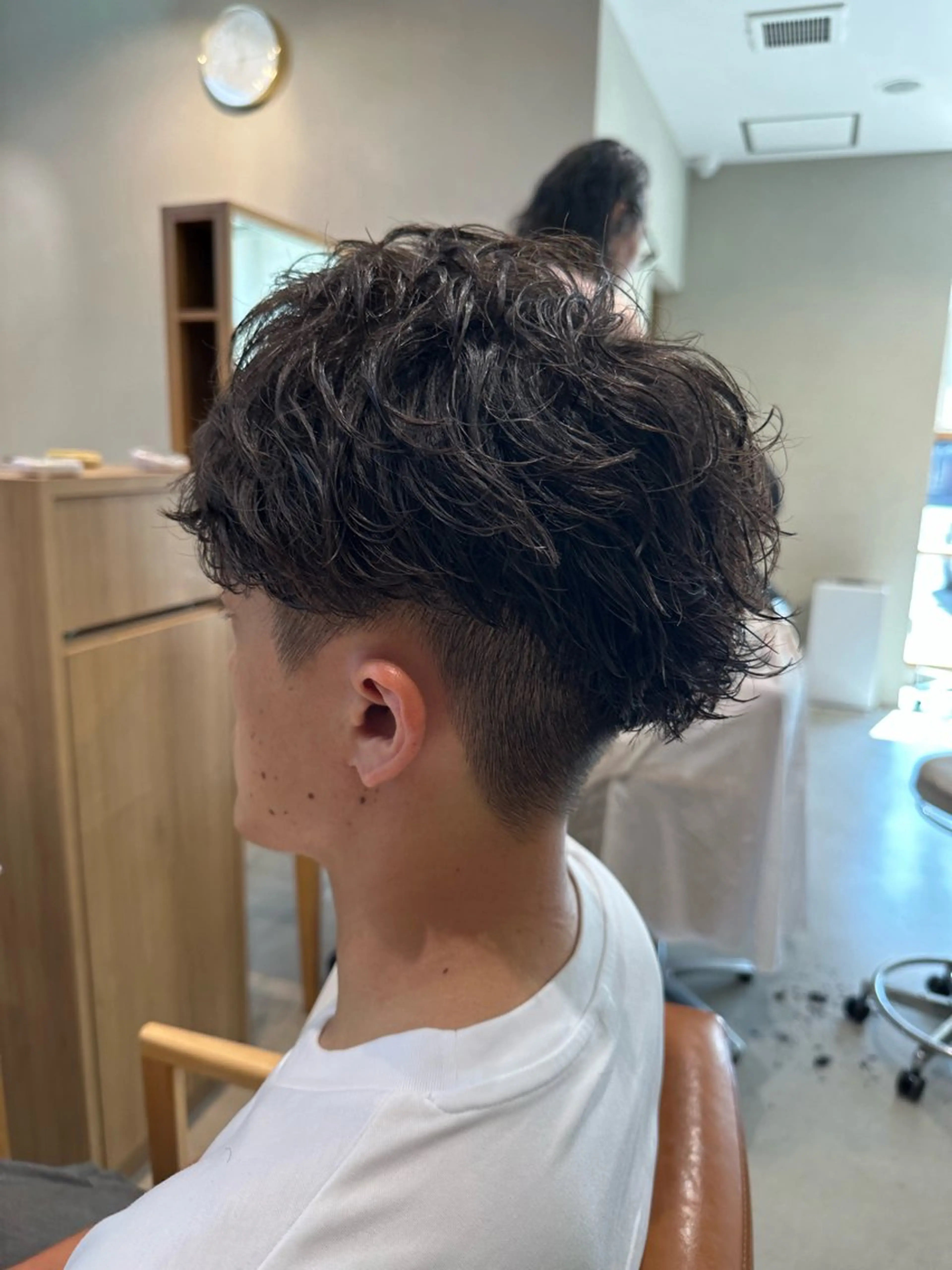 メンズカット+フェザーパーマの写真