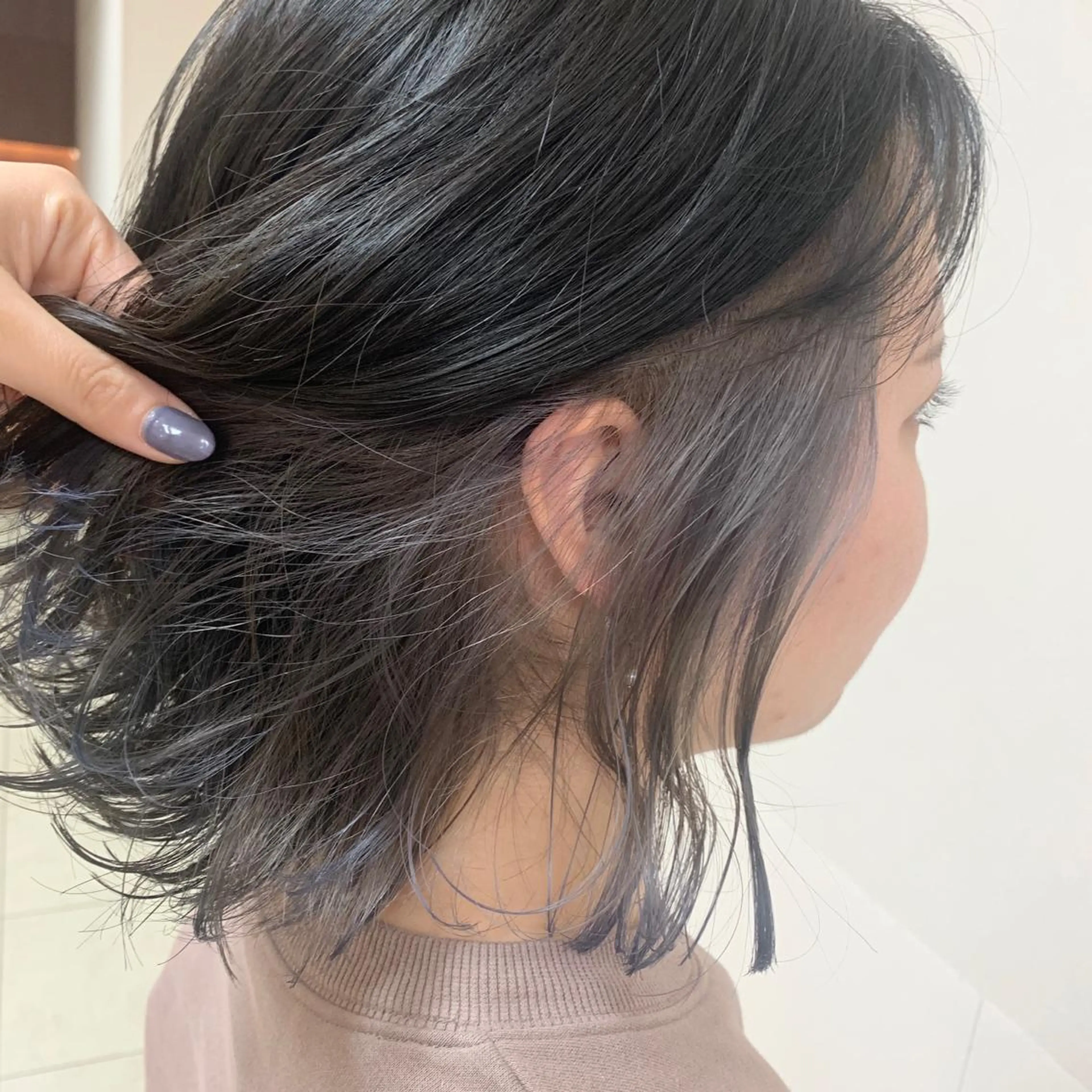 ミディアム カラー ヘアアレンジ ヘアカラー トリートメント 【Sweep】おじま のぞみのヘアスタイル