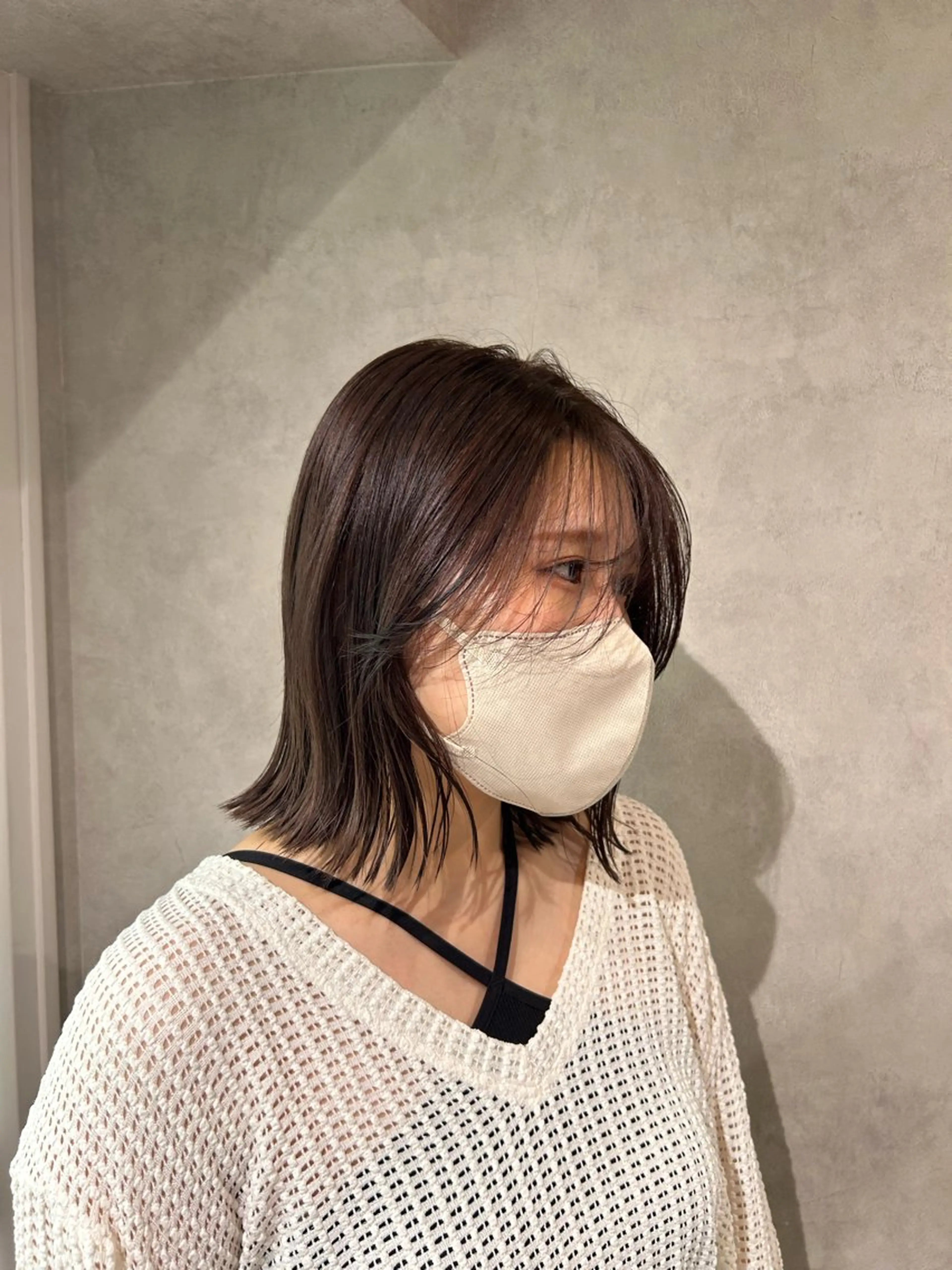 ミディアム カラー ベージュカラー ブラウンカラー ボブ カット ヘアカラー トリートメント ayano/パーマ/ 暖色カラーのヘアスタイル