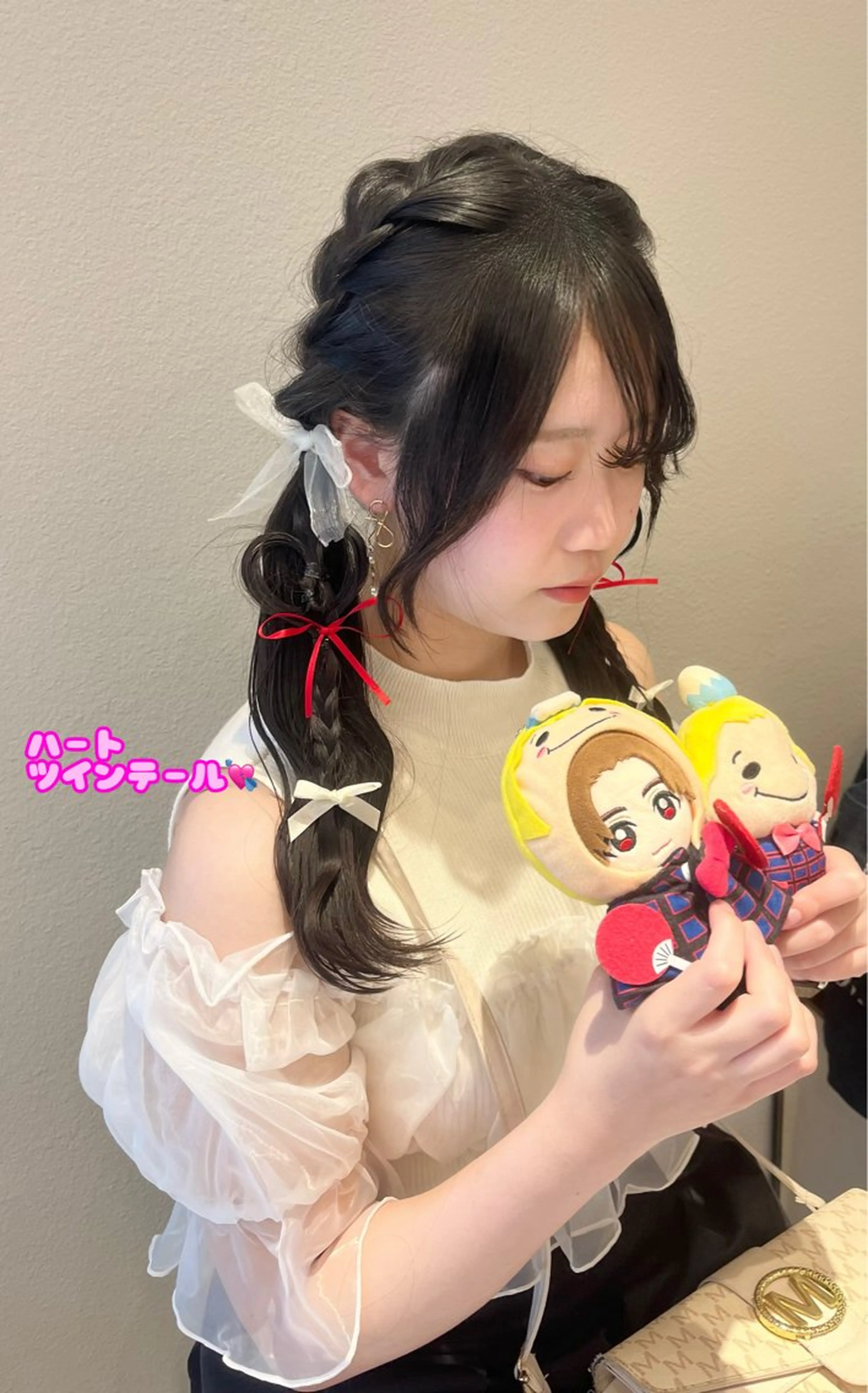 ロング ヘアアレンジ ツインテール ヘアセット 暖色/顔周り /ヘアメ/あつはのヘアスタイル