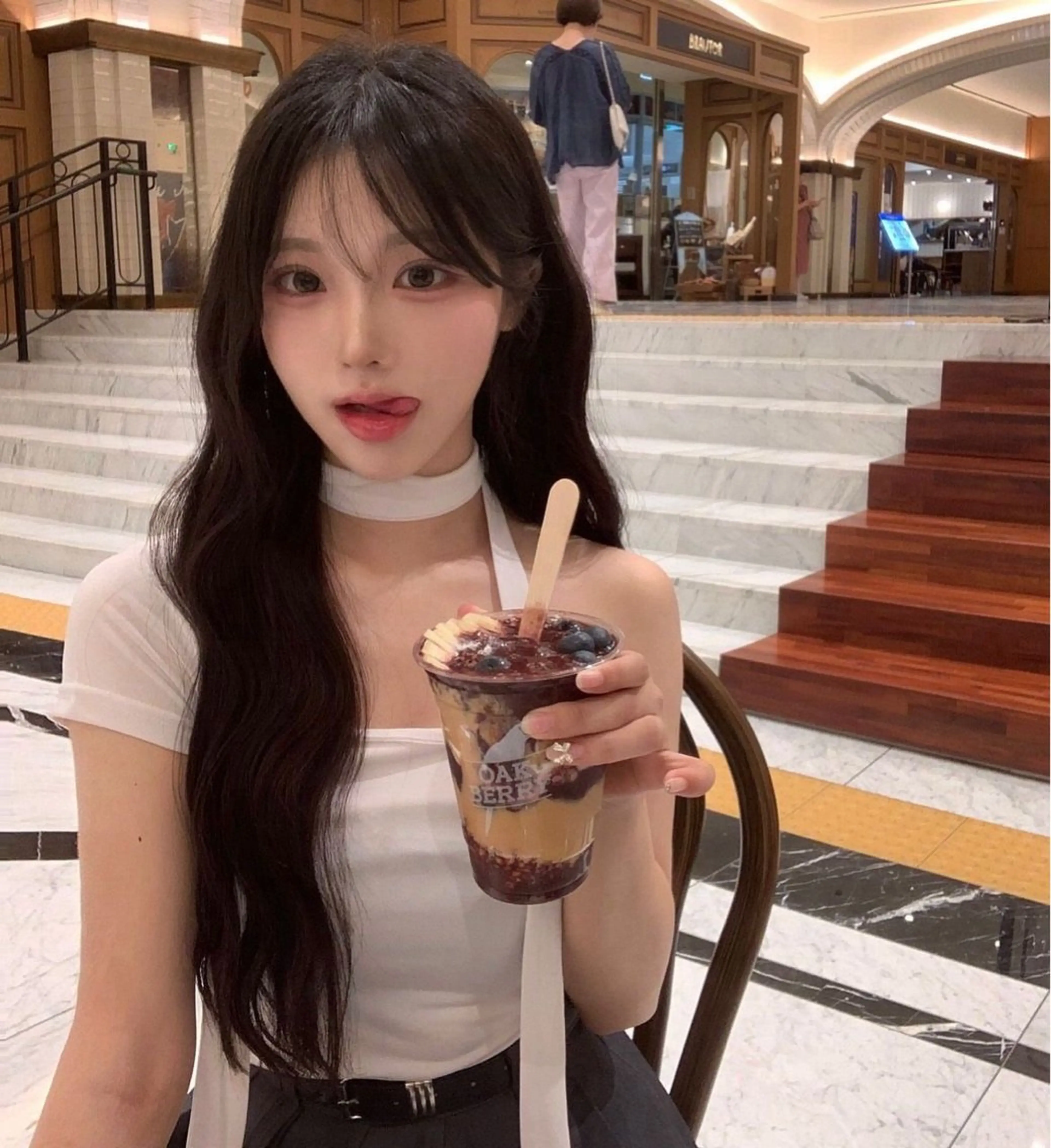 カラー カット ヘアカラー 韓国風暗髪ヘア🤍 🫧MIREIのヘアスタイル