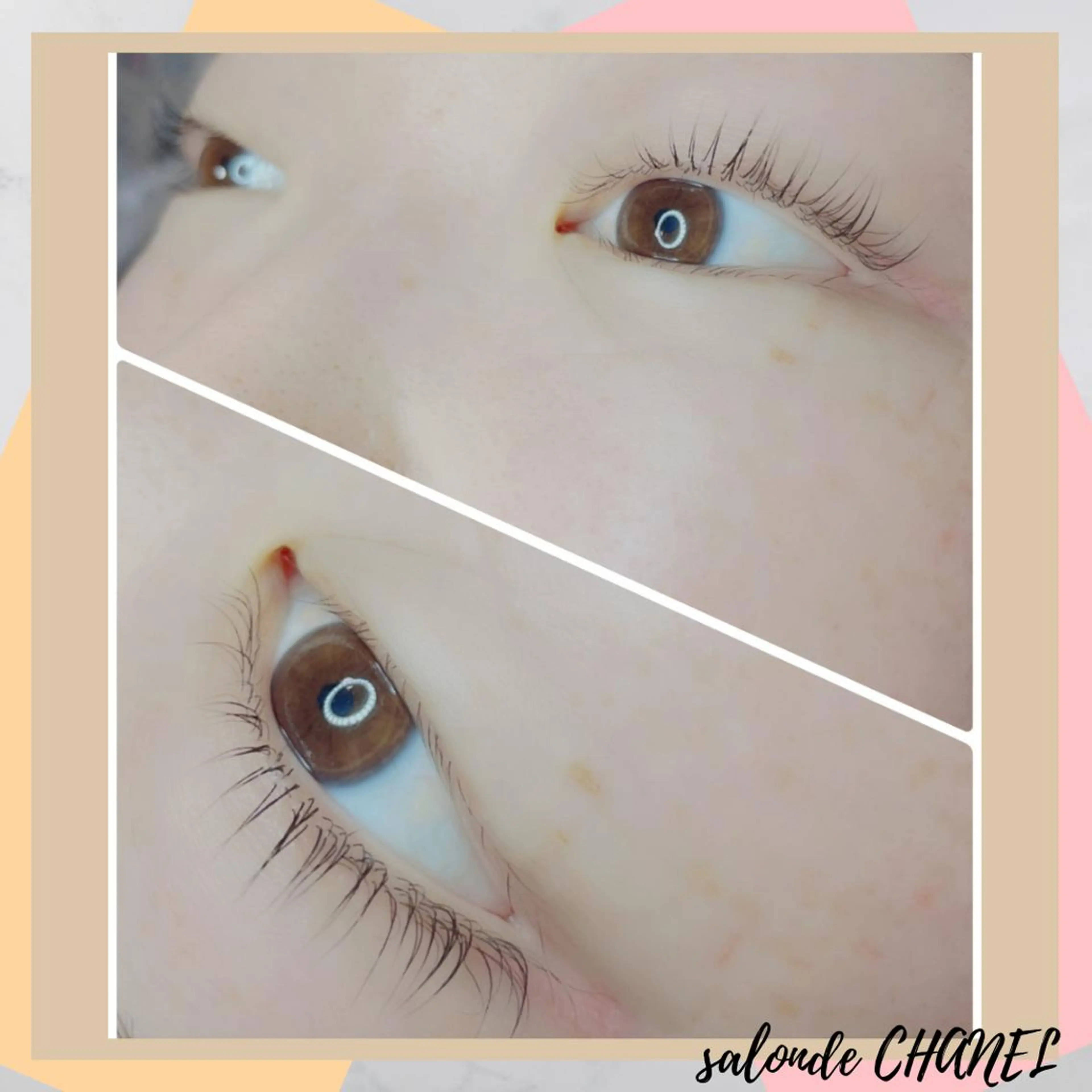 マツエク・マツパ アイブロウ 眉カラー フラットラッシュ パリジェンヌラッシュリフト まつげパーマ ボリュームラッシュ マツエク salonde CHANELのマツエク・マツパデザイン