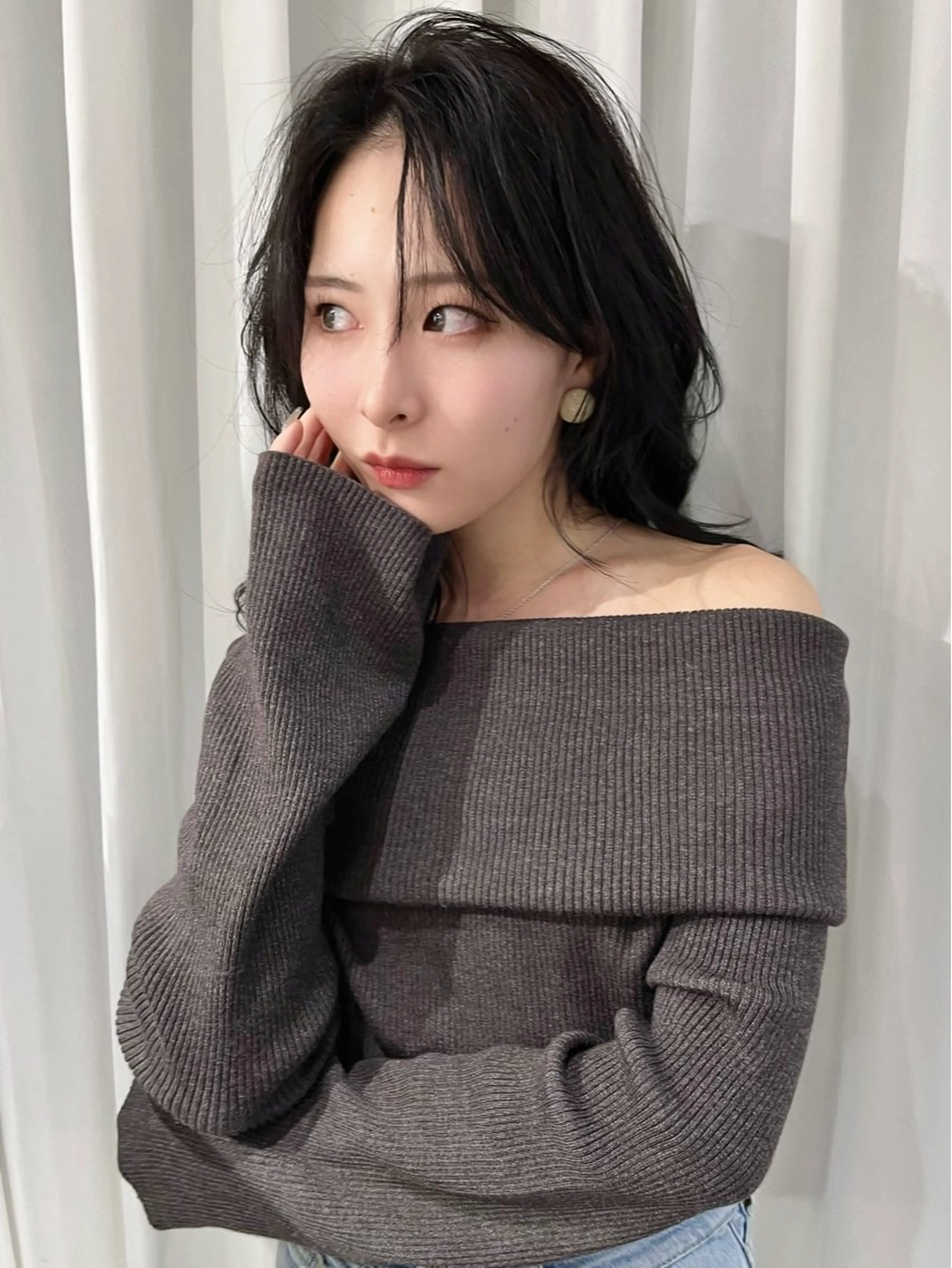 ミディアム カラー カット ヘアカラー トリートメント LARME by Sea 新宿所属・韓国ハッシュカット/ 新宿/髪質改善/岡崎のヘアスタイル