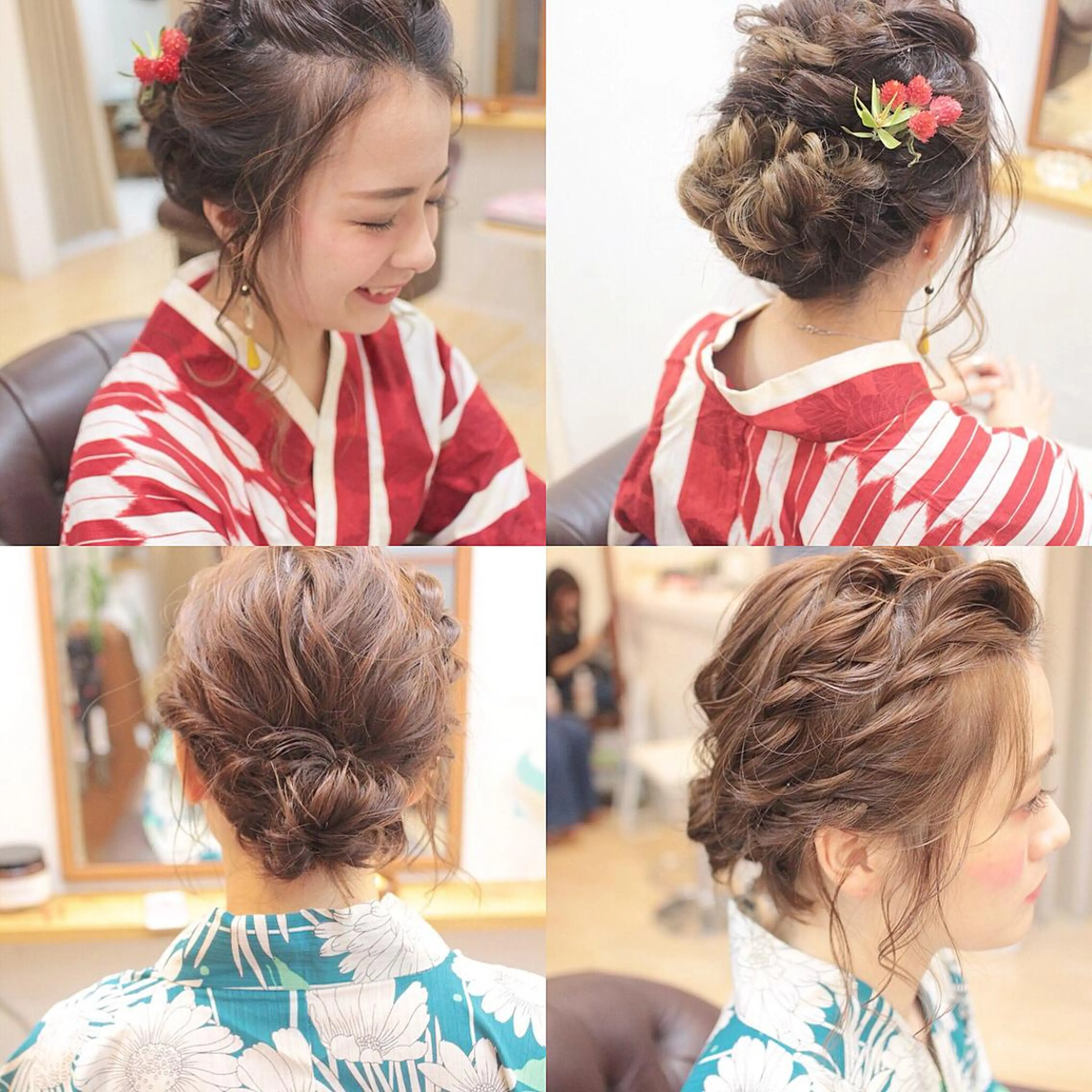 ヘアアレンジ Click所属・クニモトハルナ ボブ/柔らかカラーのヘアスタイル