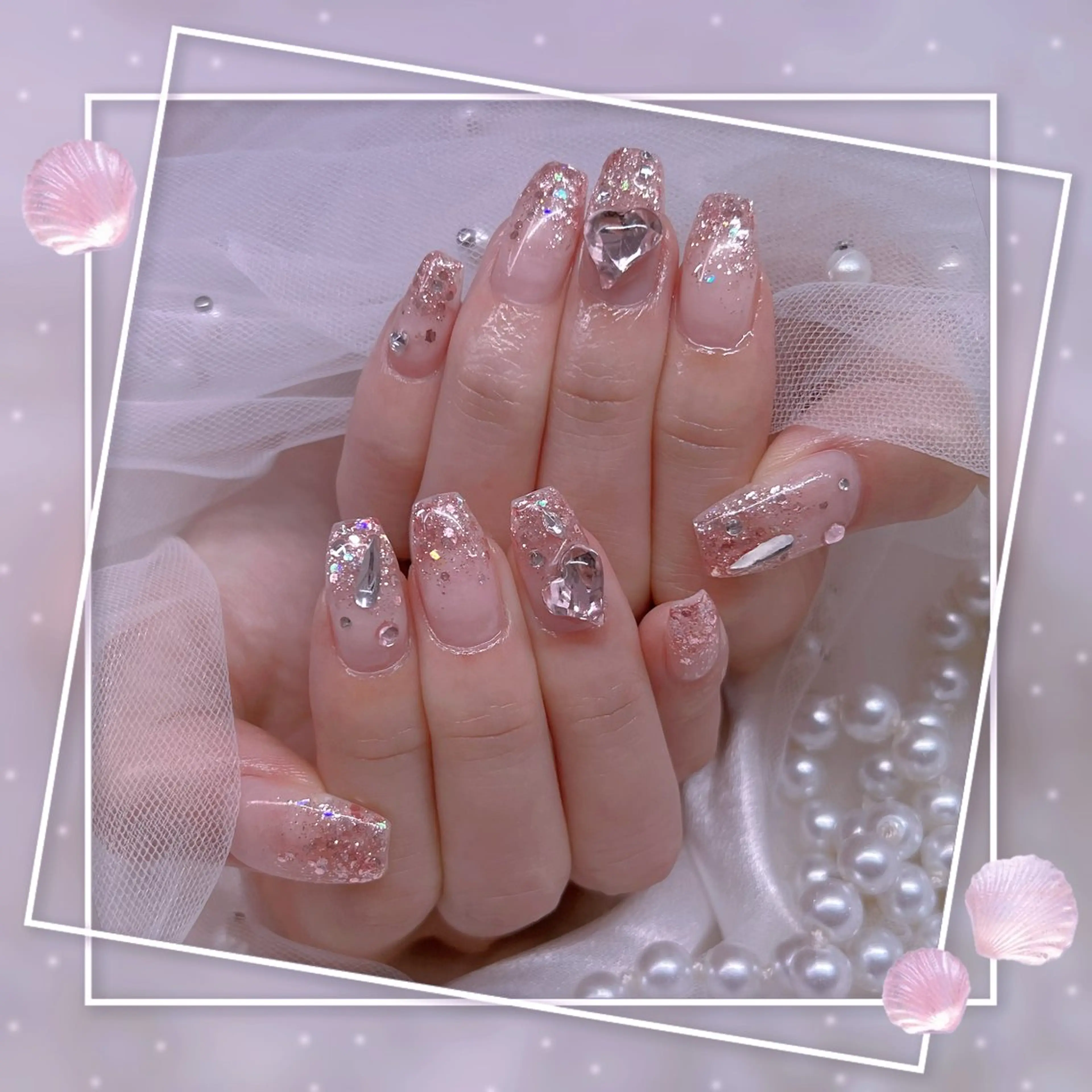 ネイル グラデーション マグネットネイル ピンク ワンホンネイル ハンドネイル Chill Nailsalonのネイルデザイン