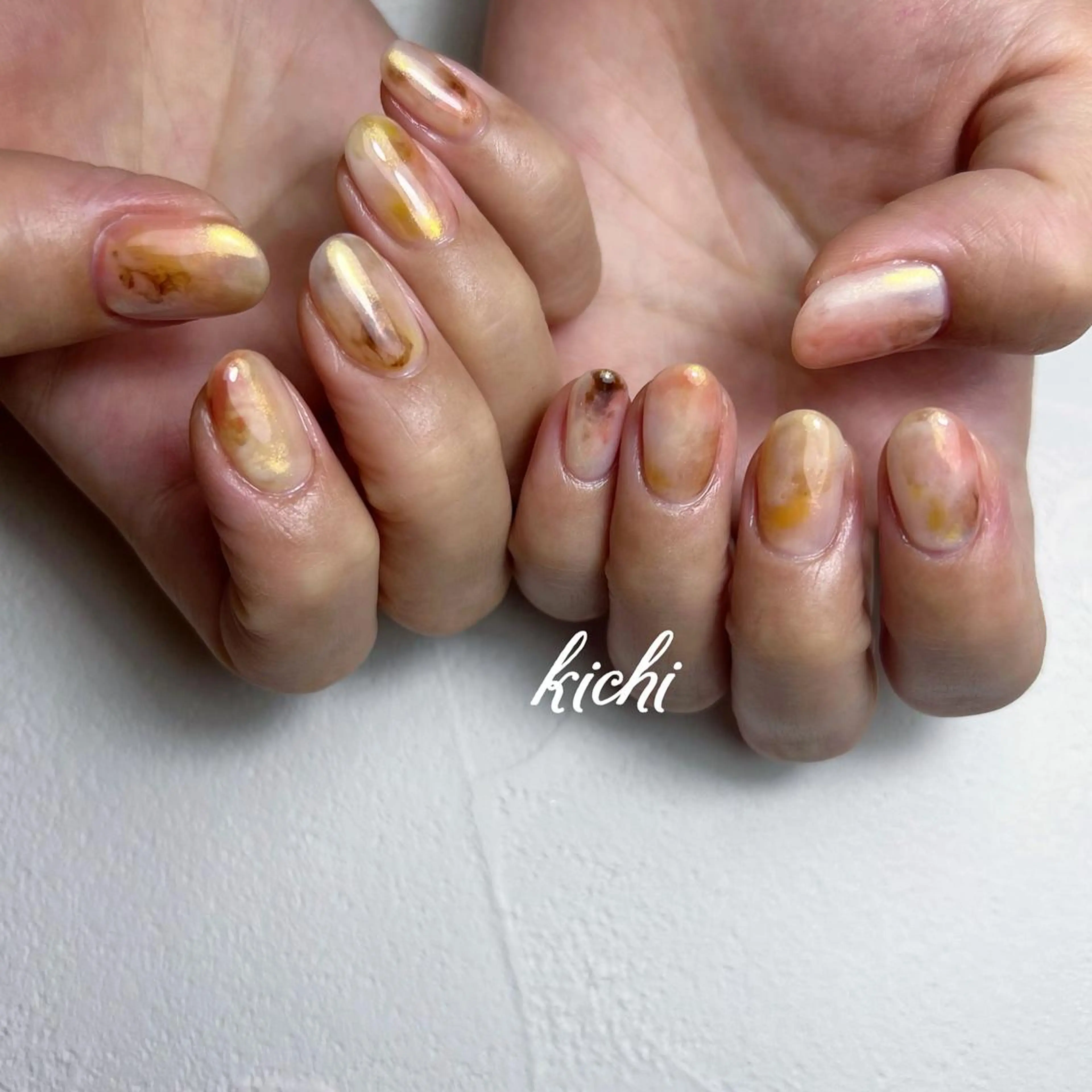 ネイル ジェルネイル 持ち込み ニュアンスネイル パラジェル 夏ネイル kichi･:* みじゅのネイルデザイン