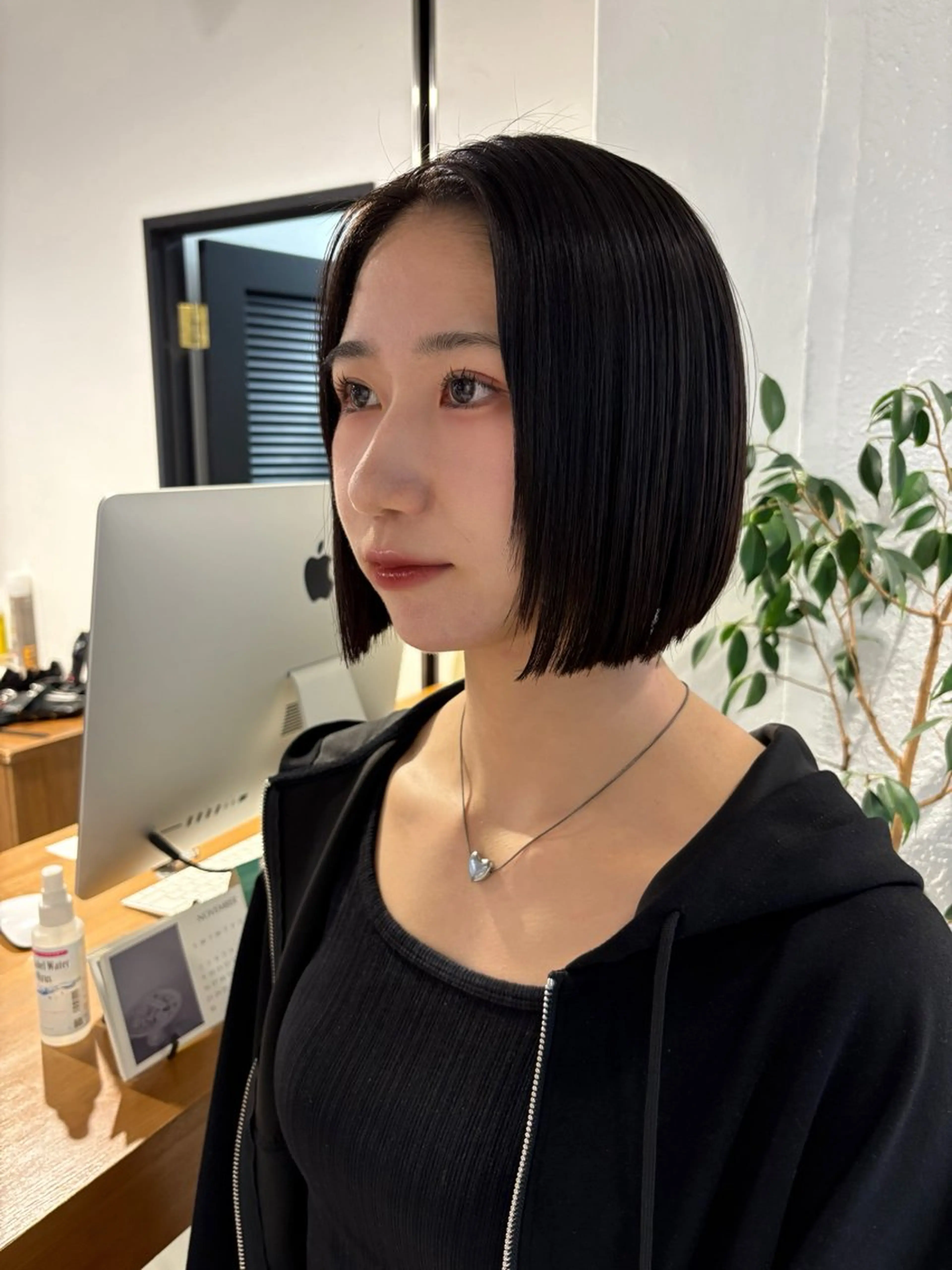 ショート 切りっぱなしボブ ボブ ユウナ🎀レイヤー/ 暖色カラーのヘアスタイル