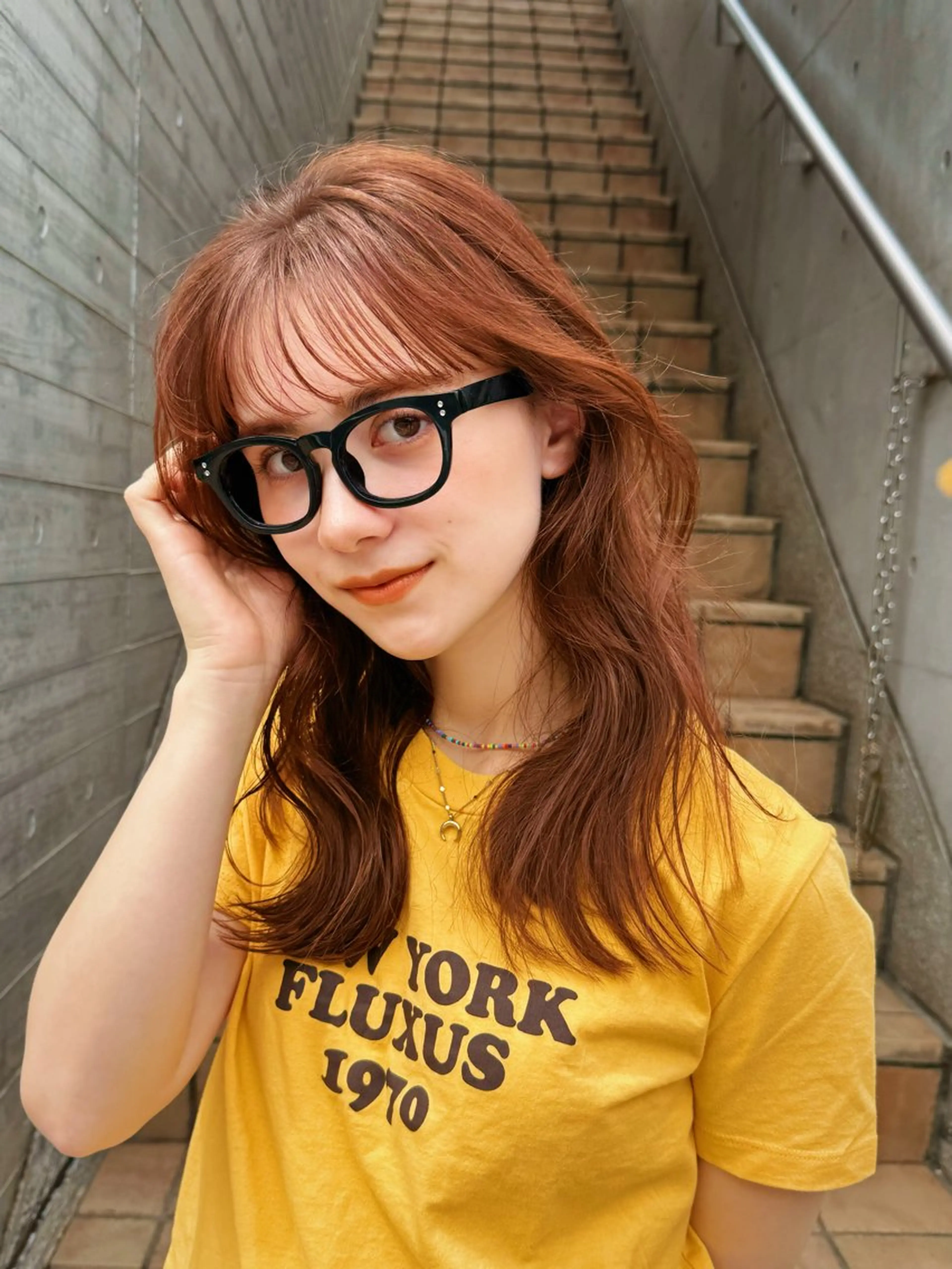 ミディアム カラー ❤️アヤカ Wカラー ボブ レイヤー❤️のヘアスタイル