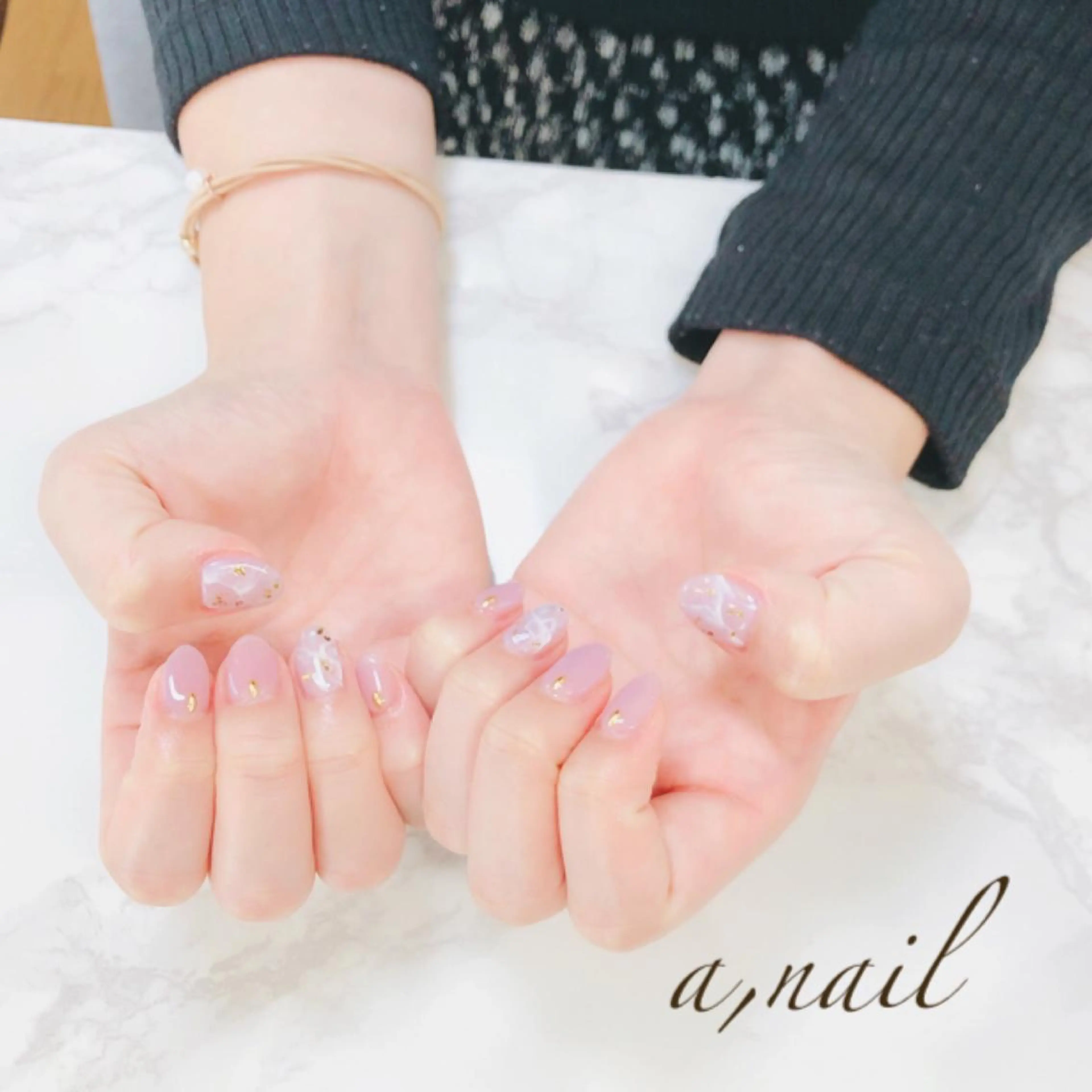 ネイル フットネイル ジェルネイル グラデーション 大理石ネイル(マーブル) オフィスネイル ハンドネイル ネイルサロン エーネイルのネイルデザイン