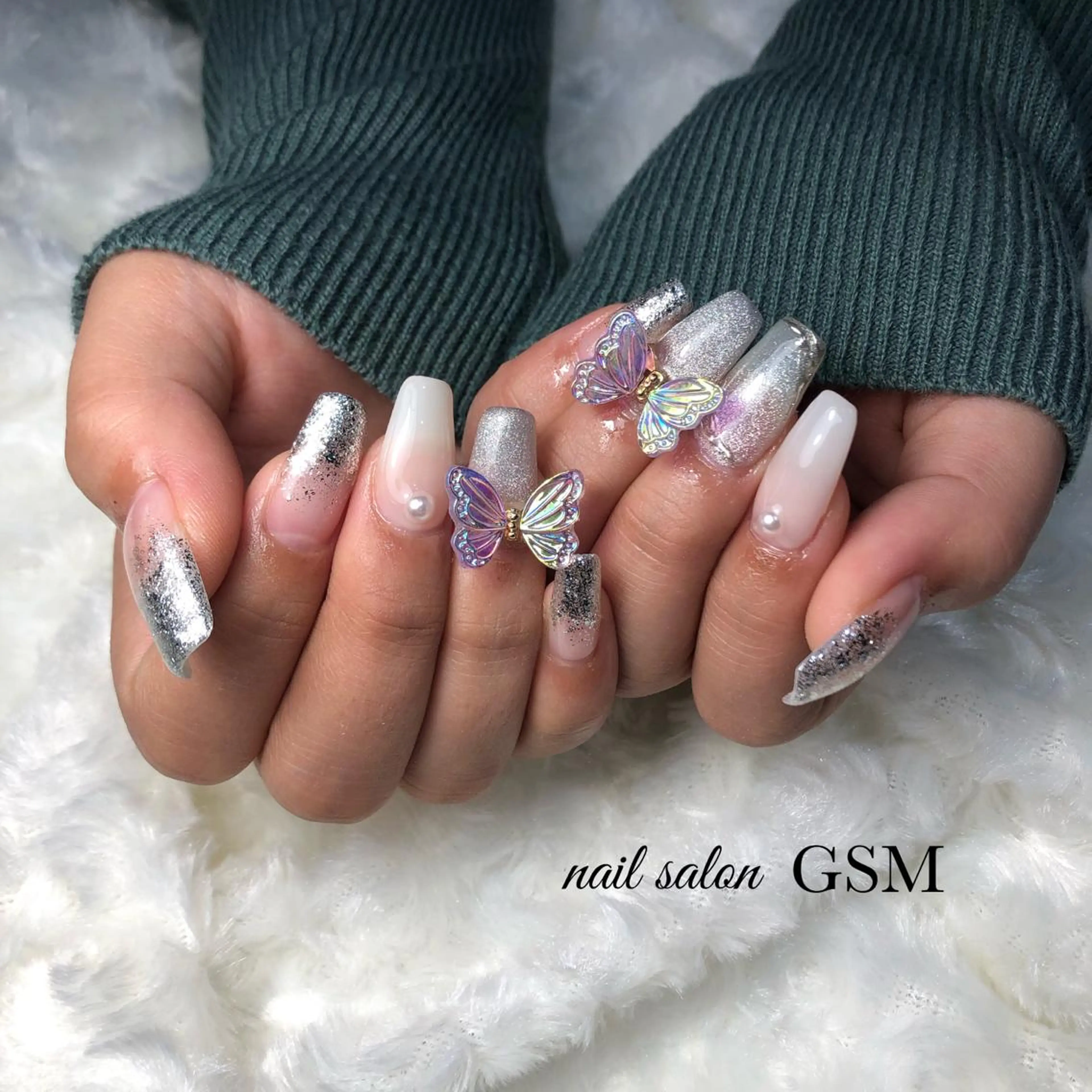 ネイル 長さ出し ハンドネイル nail salon GSMのネイルデザイン