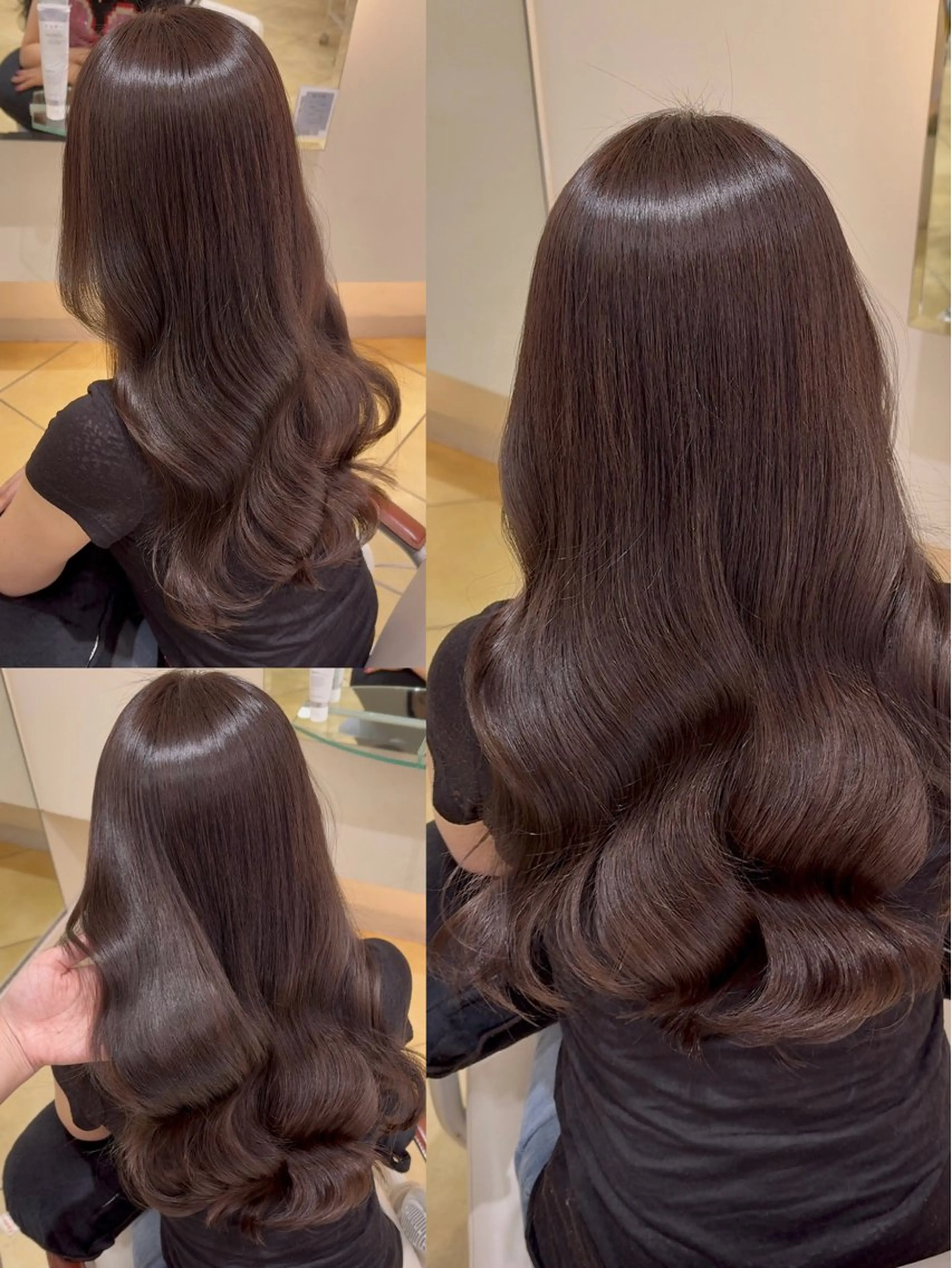 ロング シアーベージュ 髪質改善 池田 早穂のヘアスタイル