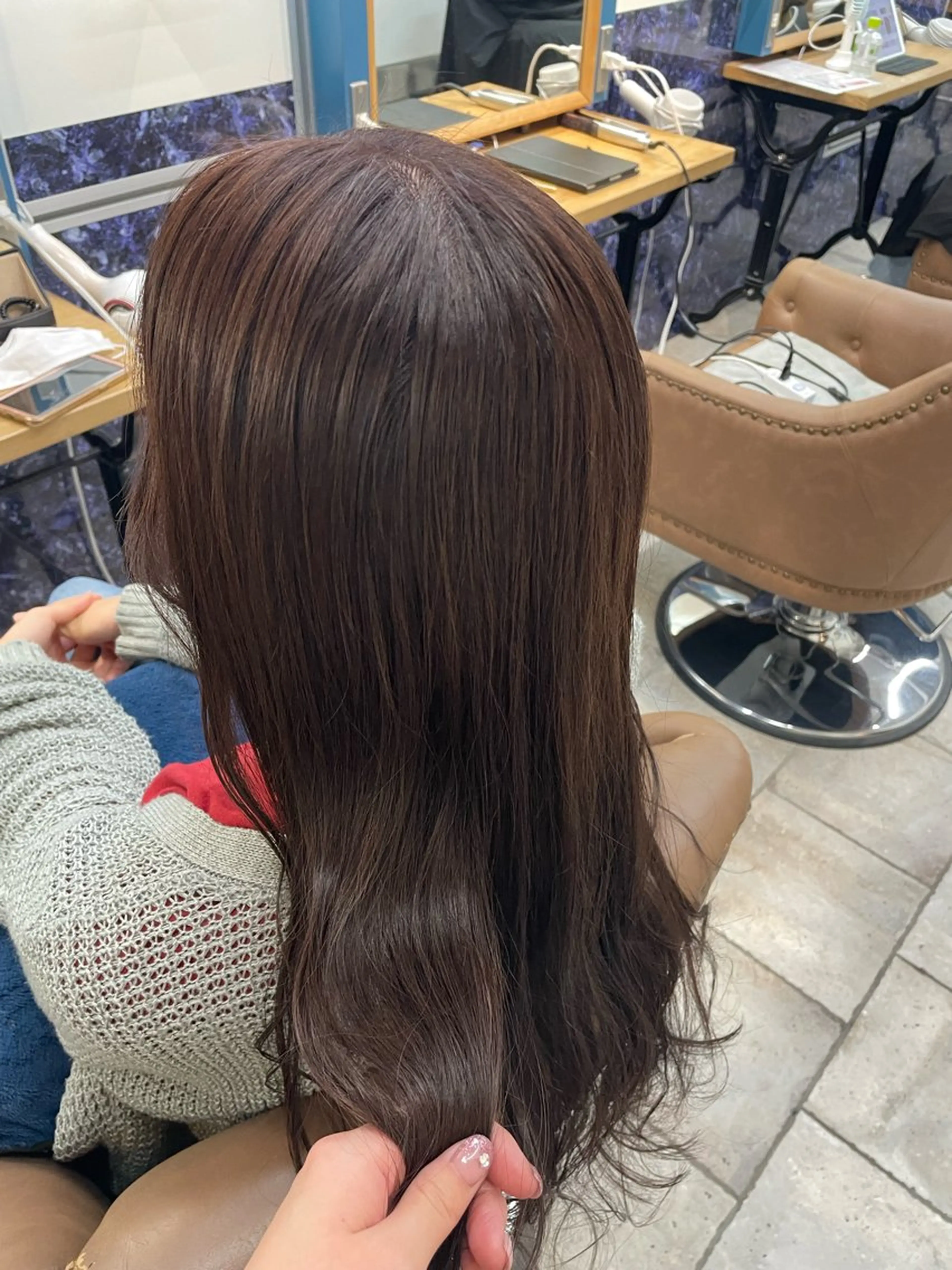 ロング カラー ブラウンカラー ピンクカラー ピンクブラウン ヘアカラー トリートメント 🍒新家 さくら🍒のヘアスタイル
