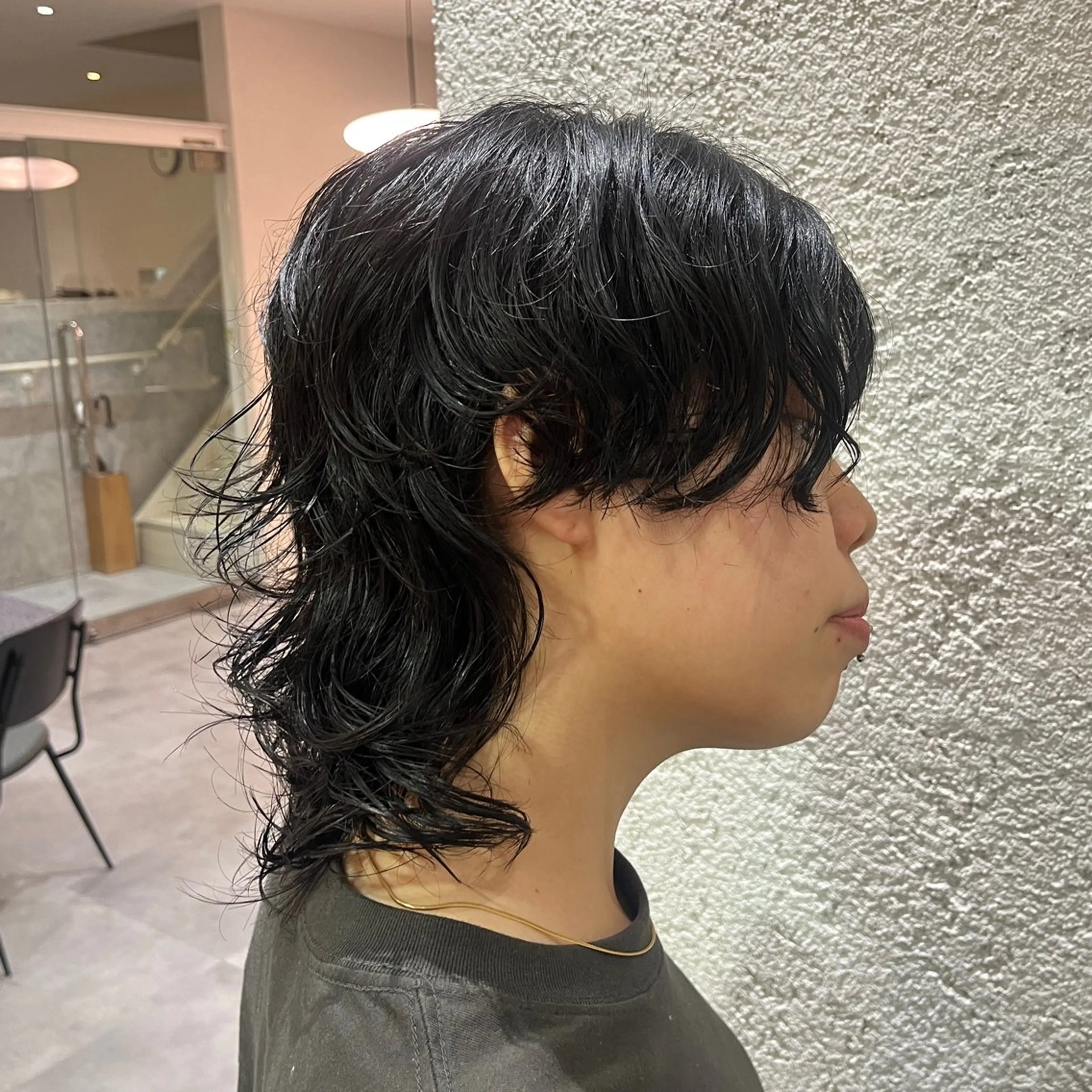 ミディアム パーマ PUREE  de FLEURS所属・本田 茜のヘアスタイル