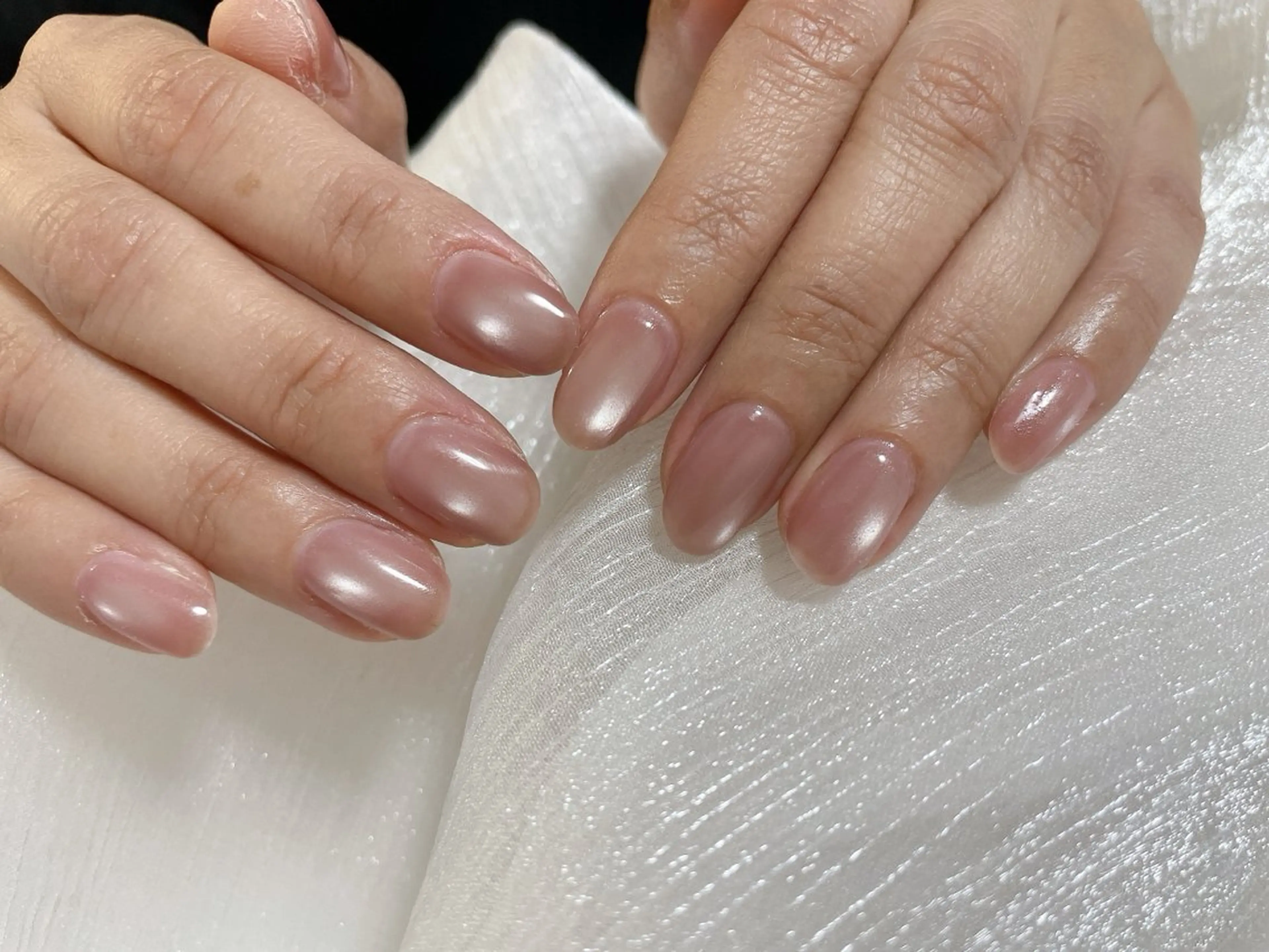 ネイル オーロラネイル フットネイル フレンチネイル ジェルネイル ハート ハンドネイル Mogu nail 二子玉川のネイルデザイン