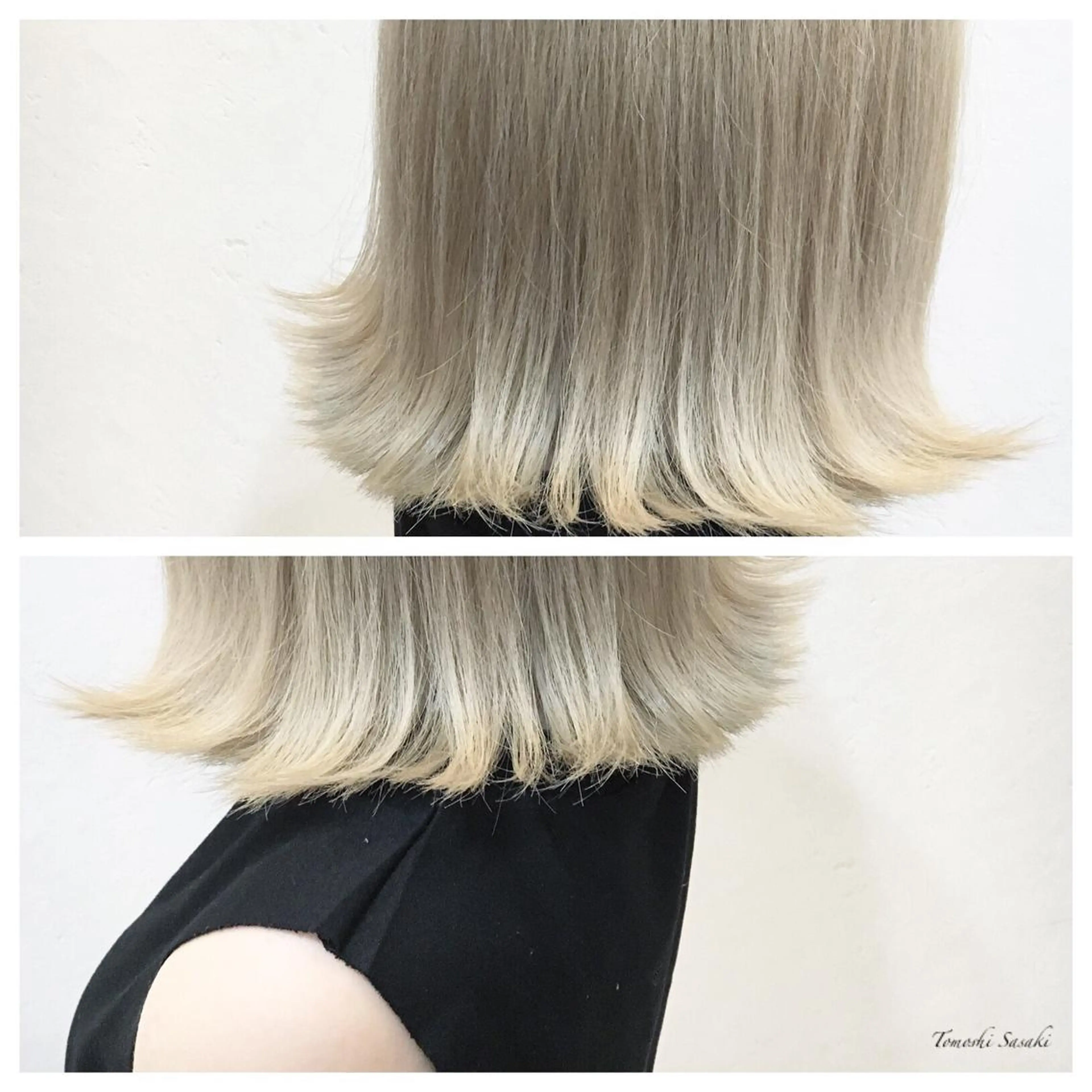 カラー イエローカラー ササキ トモシのヘアスタイル