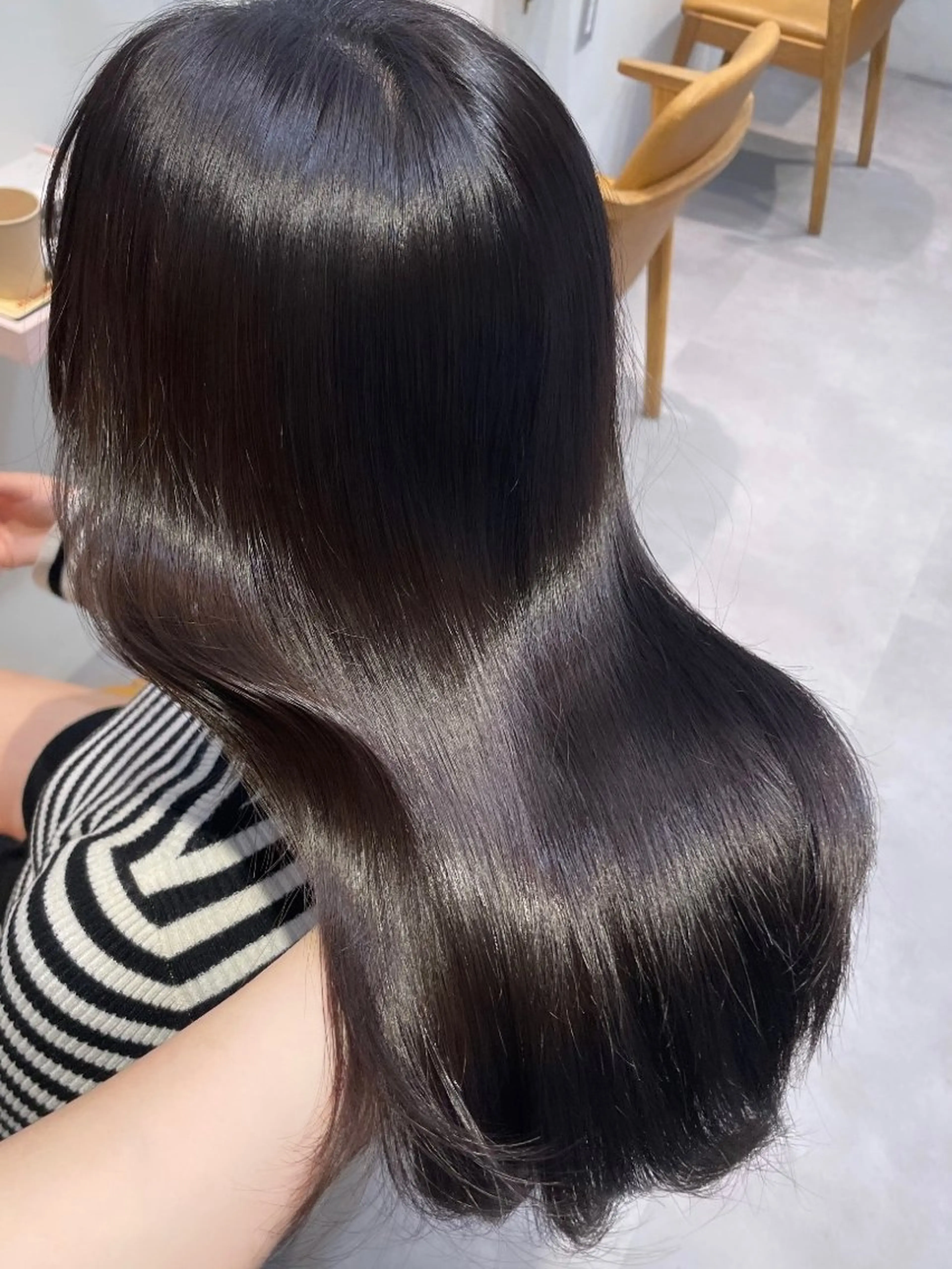 セミロング カラー トリートメント ヘアカラー トリートメント 若月 あやかのヘアスタイル