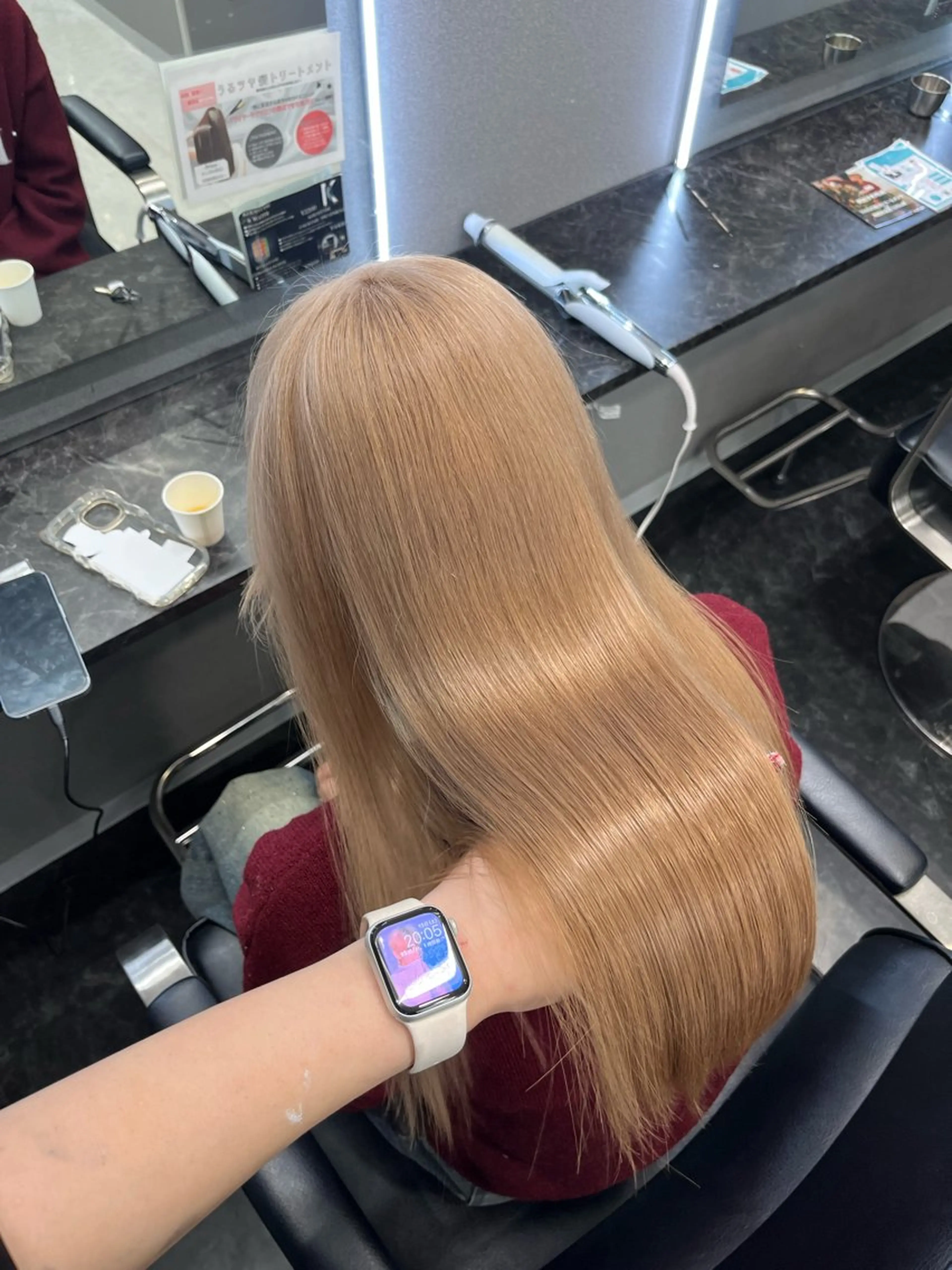 ロング カラー ヘアアレンジ ヘアカラー トリートメント ヘアセット ハイトーン/透明感 髪質改善/rinaのヘアスタイル