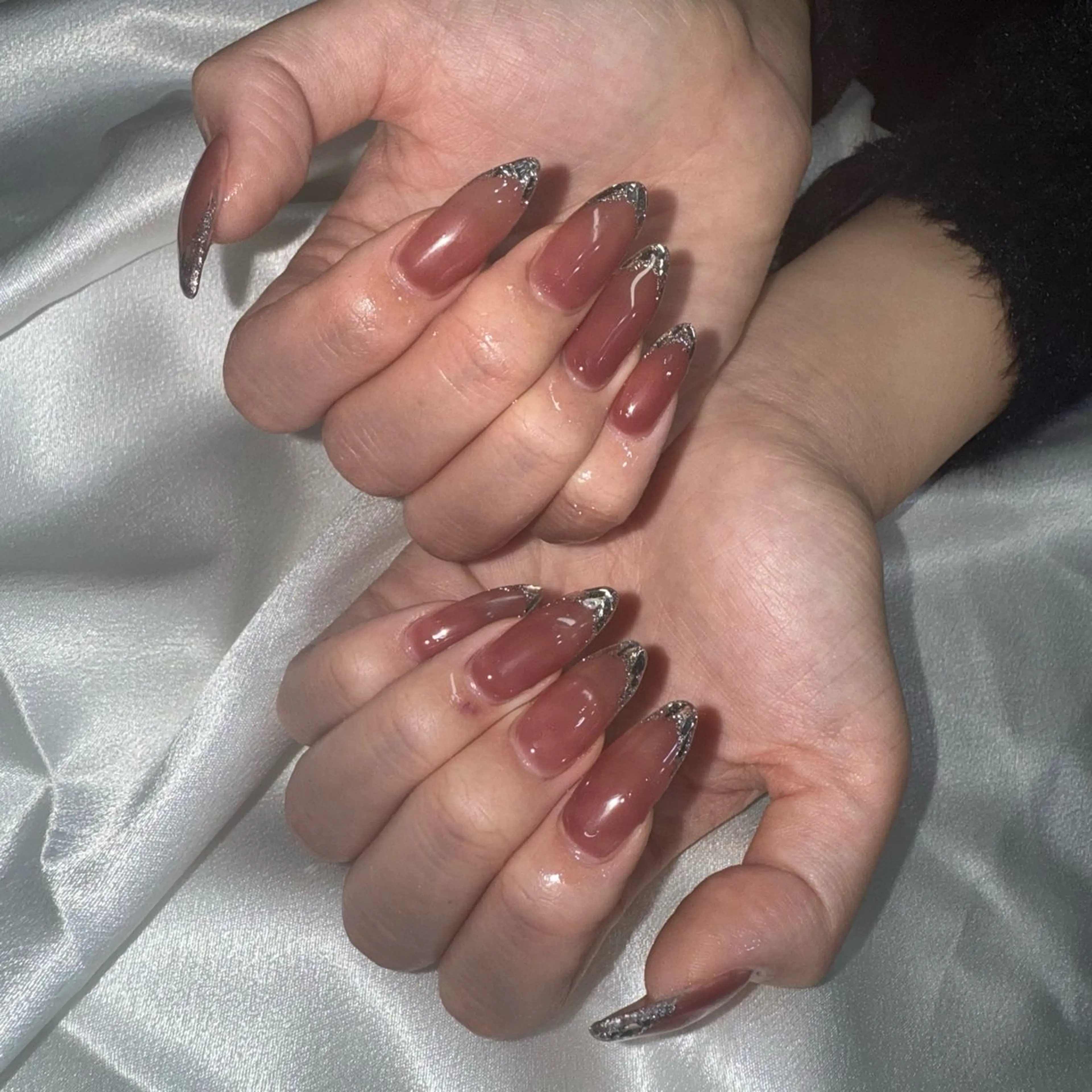 ネイル フレンチネイル ガラスフレンチ ハンドネイル ★Rinail... .のネイルデザイン