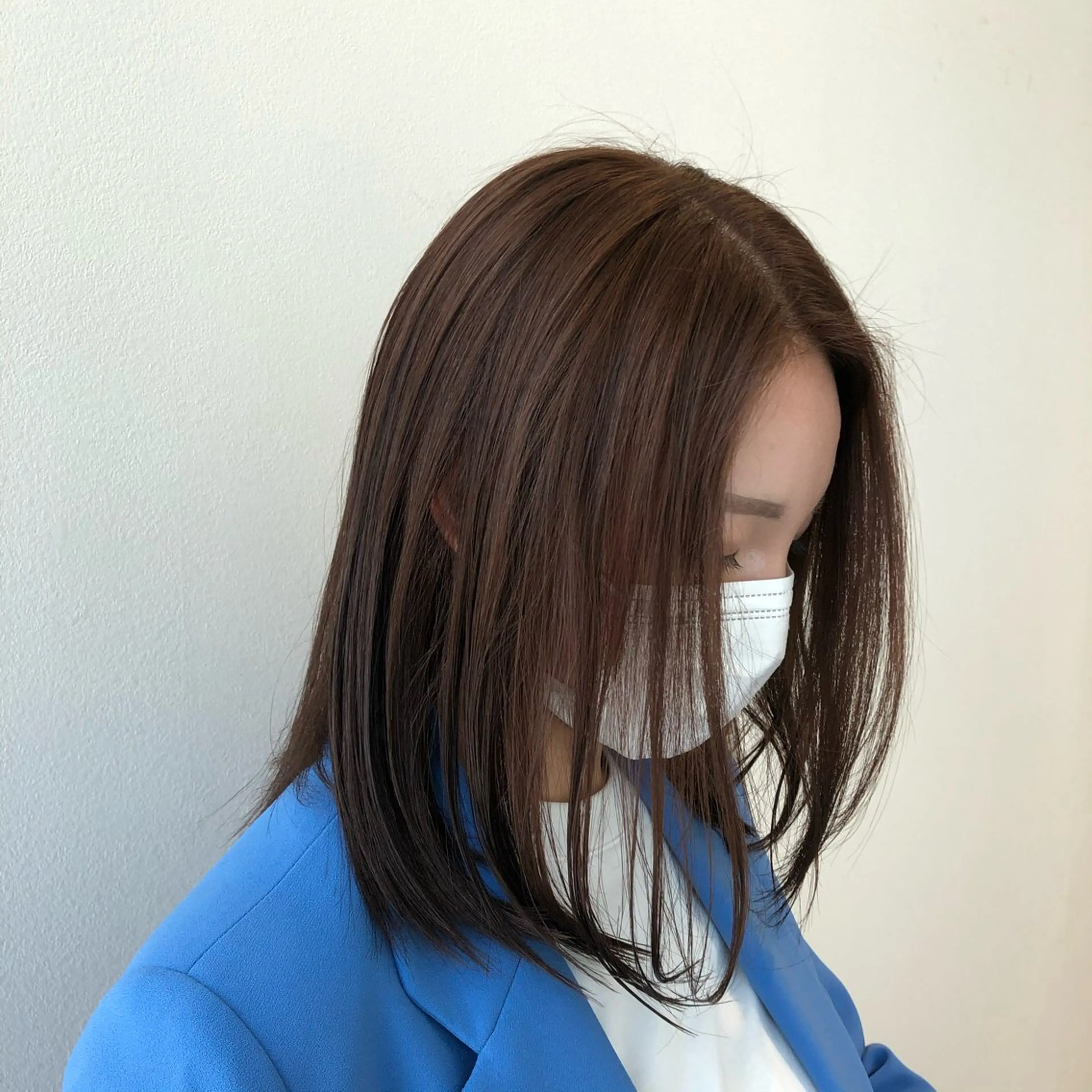 セミロング カラー 堀 ゆきみのヘアスタイル