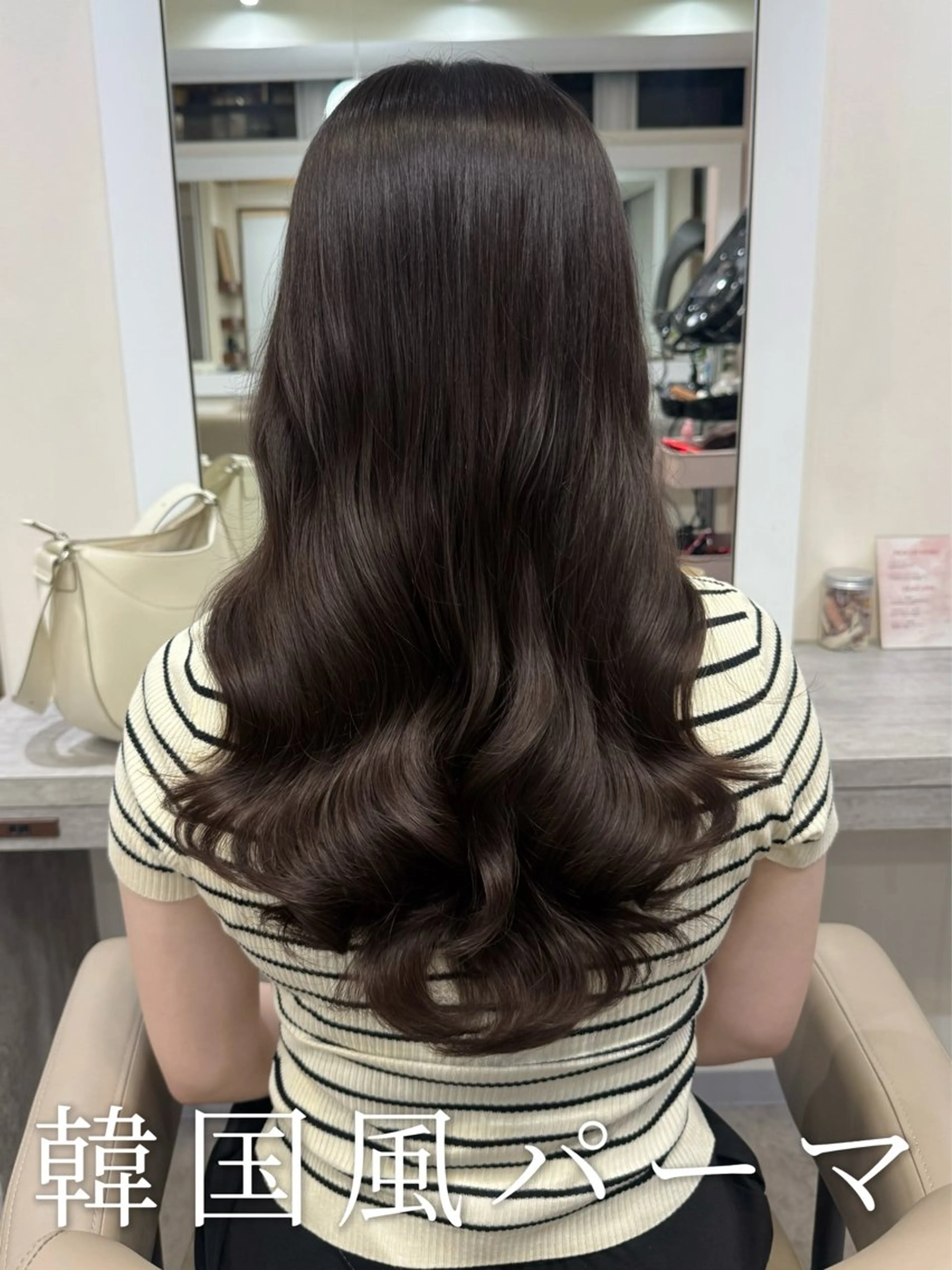 ロング パーマ 髪質改善 韓国風ヘア オルチャンヘア デジタルパーマ カット パーマ 韓国風パーマ/ヘア セット/店長みづきのヘアスタイル