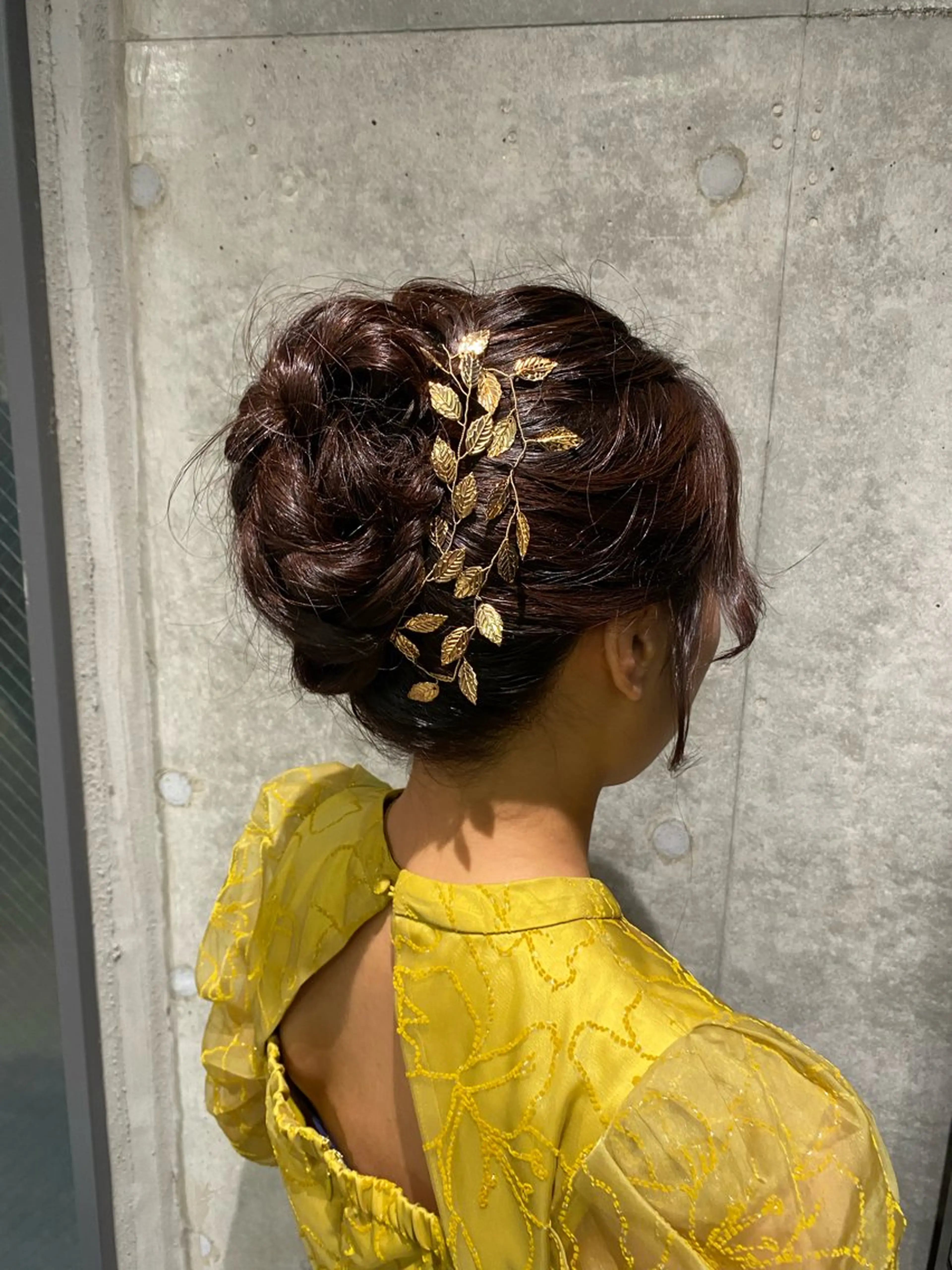 ロング ヘアセット 艶暖色カラー🍒 縮毛矯正ほののヘアスタイル