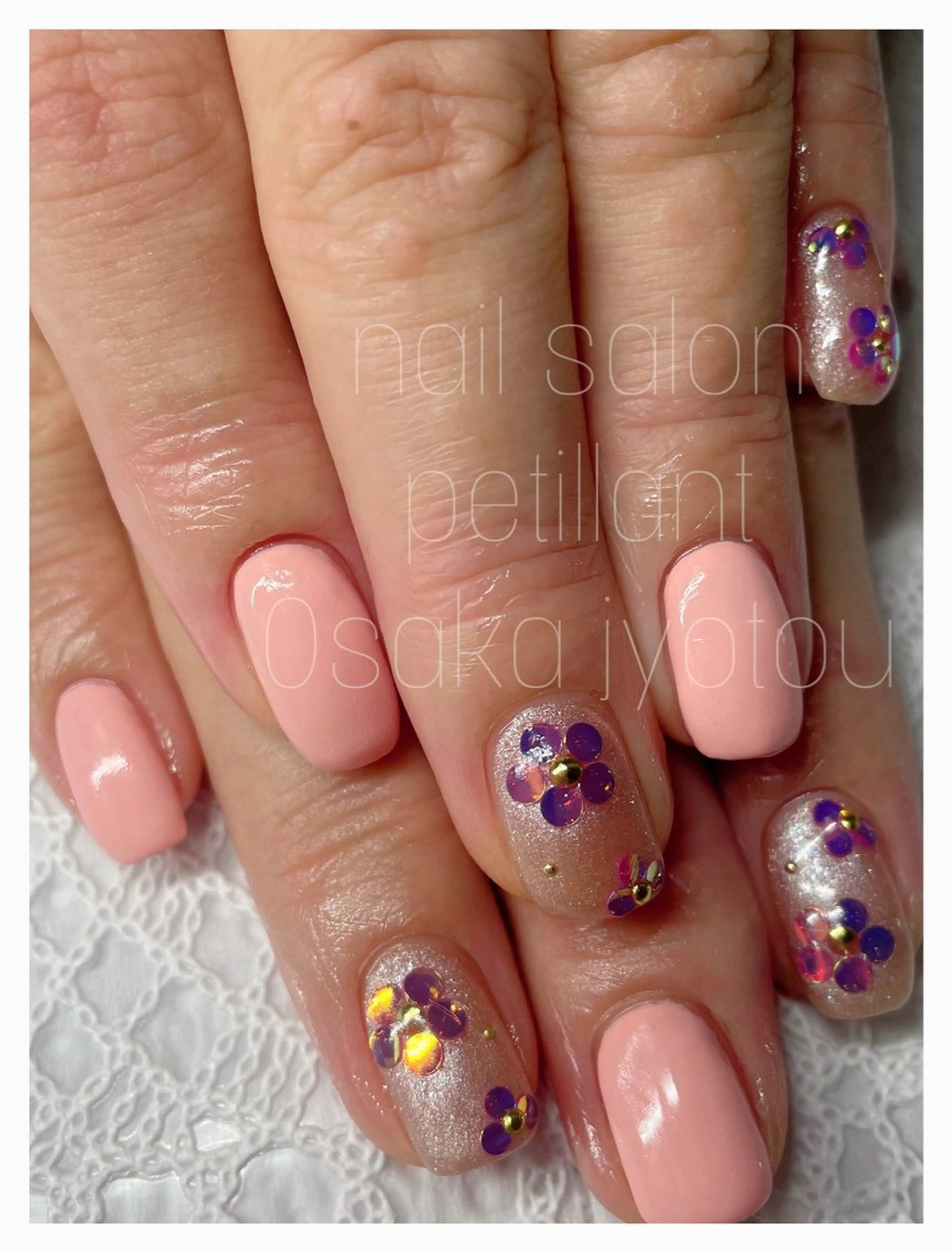 ネイル フットネイル ラメ(グリッター) 持ち込み ハンドネイル ハンドケア petillant所属・nail salon petillantのネイルデザイン