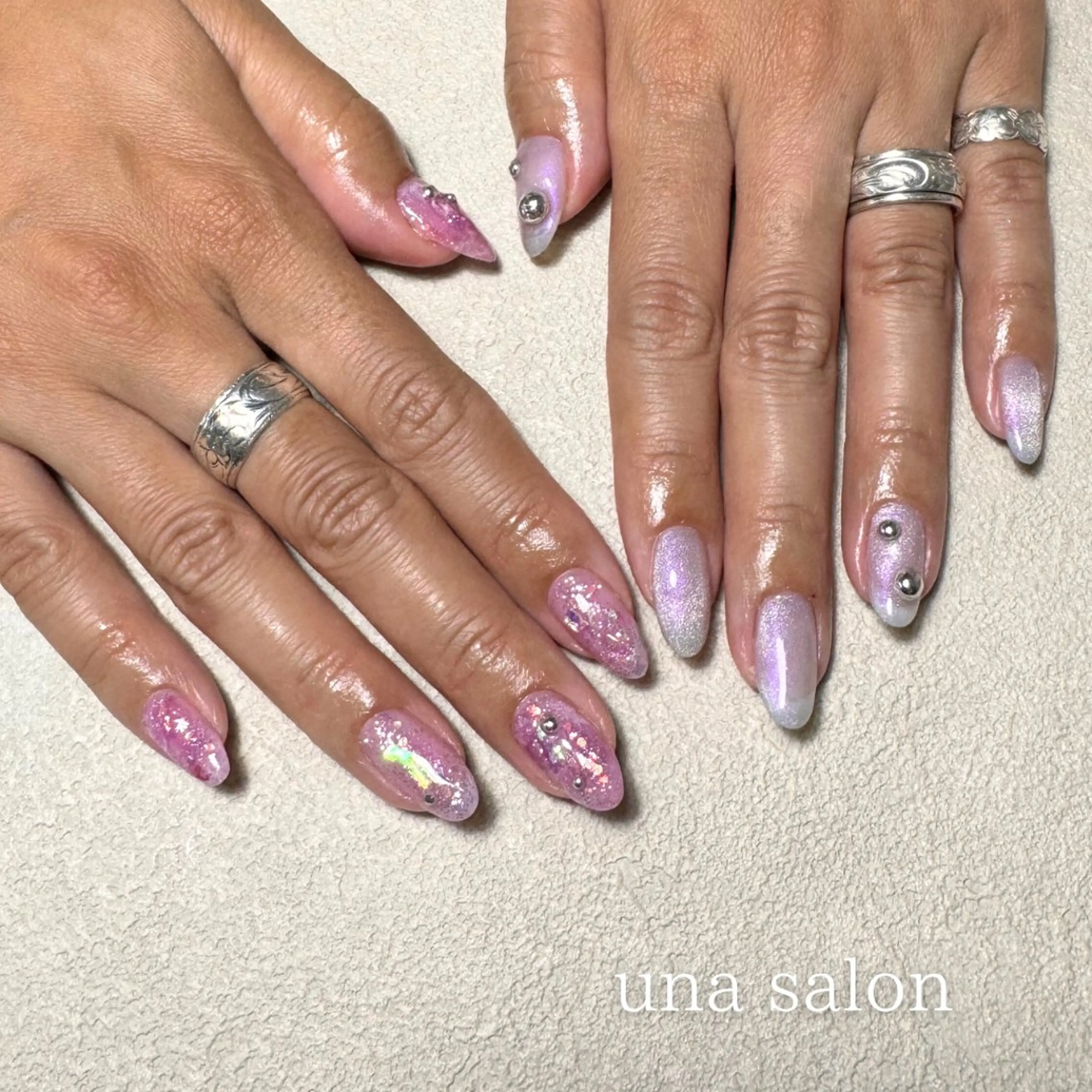 ネイル マグネットネイル ニュアンスネイル una salon / ネイル&顔脱毛のエステ・リラクイメージ