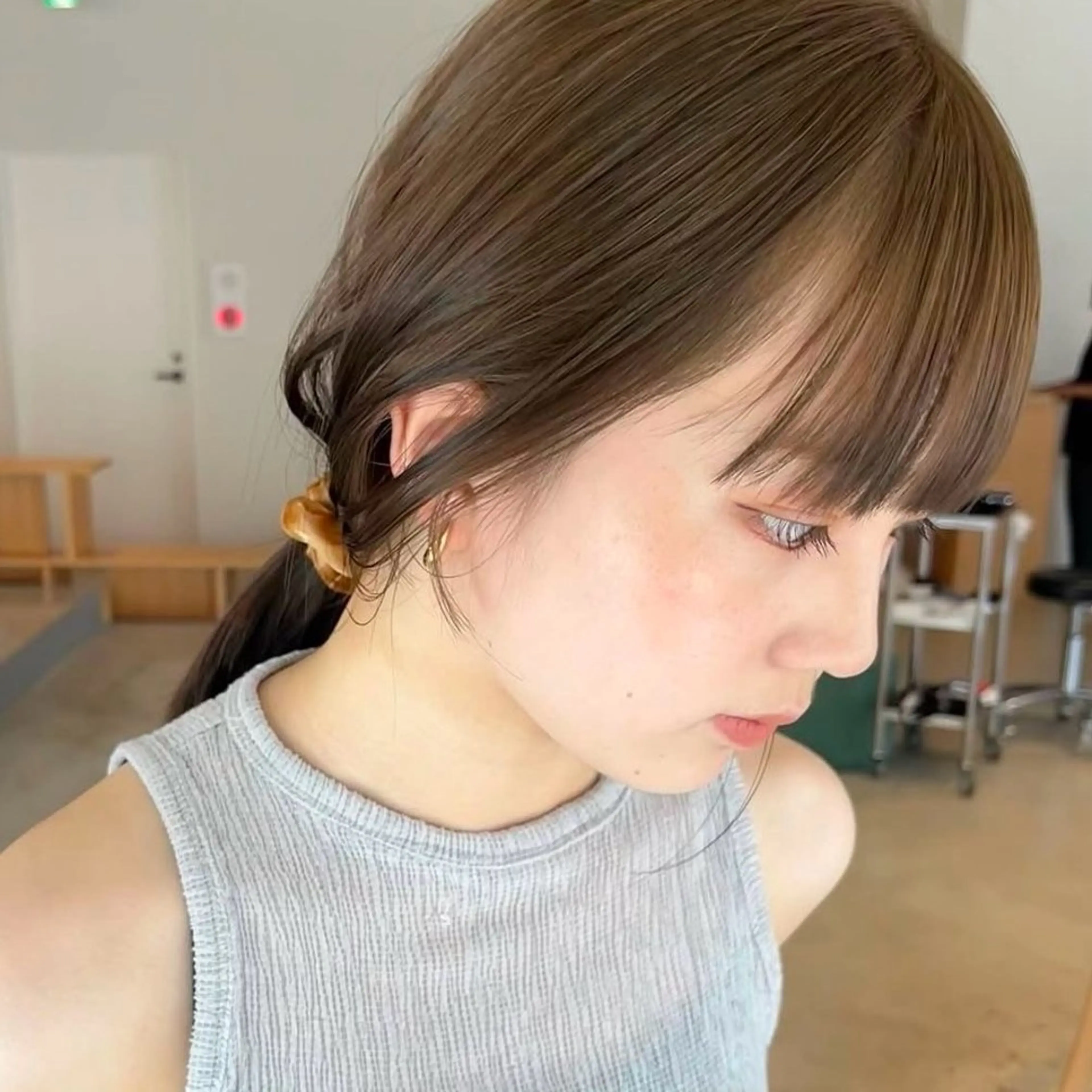 カラー ベージュカラー 透明感カラー オリーブベージュ ヘアカラー FILMS /香楓のヘアスタイル