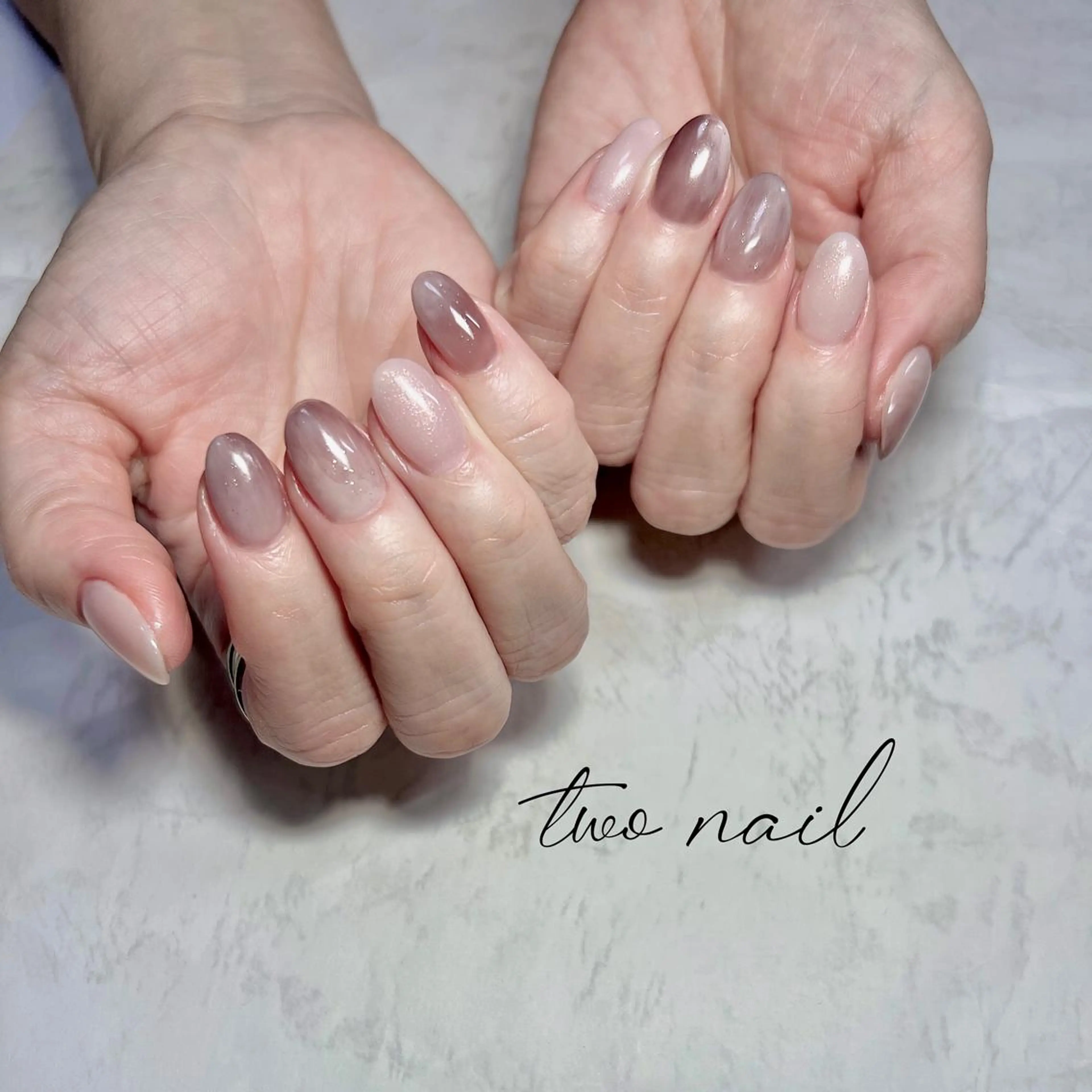 ネイル アートネイル フットネイル ハート ニュアンスネイル オフィスネイル two nailのネイルデザイン