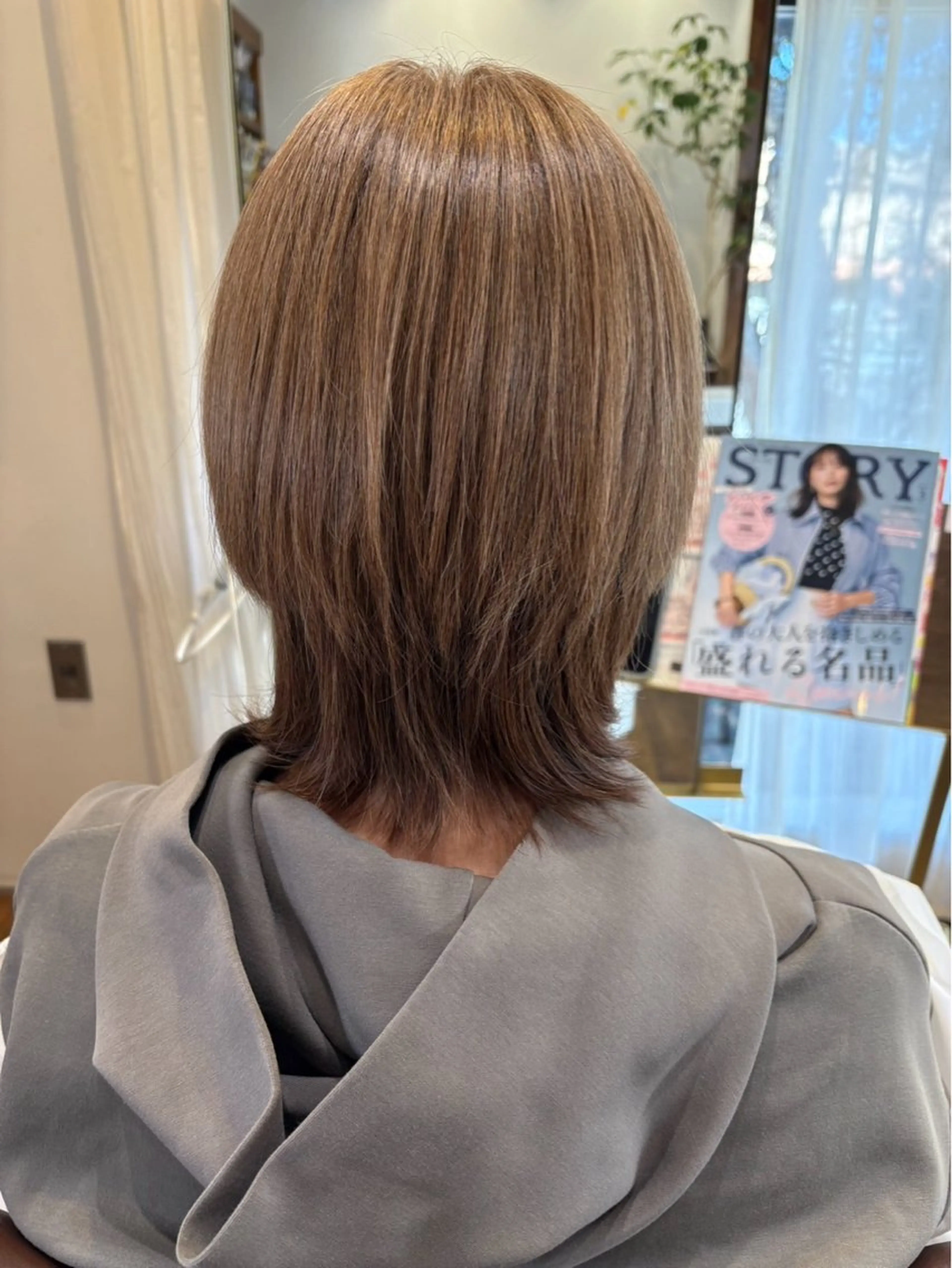 ミディアム 縮毛矯正 lapis tosakiのヘアスタイル