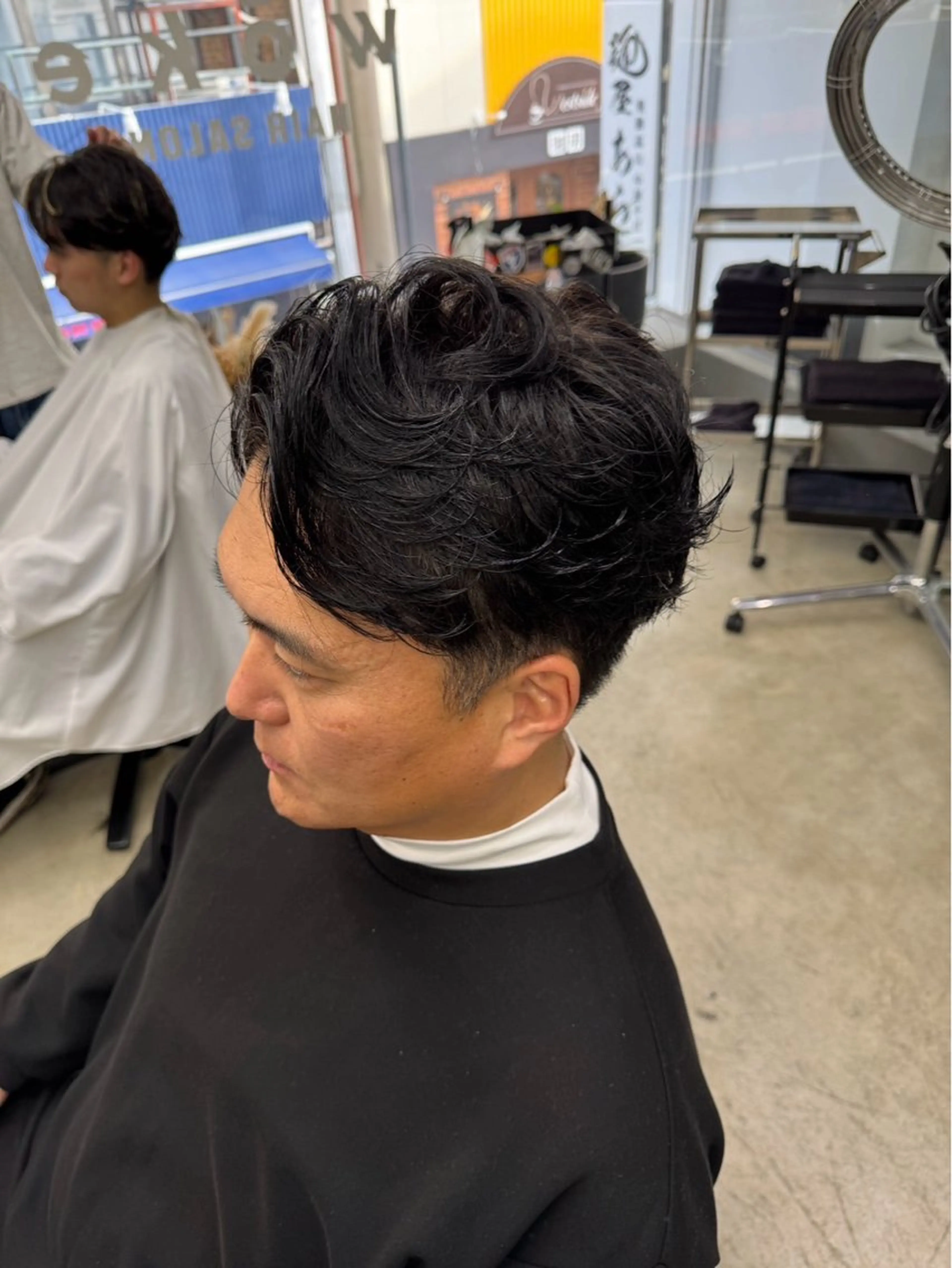 ショート パーマ メンズ カット パーマ メンズ専門サロン wokeのヘアスタイル